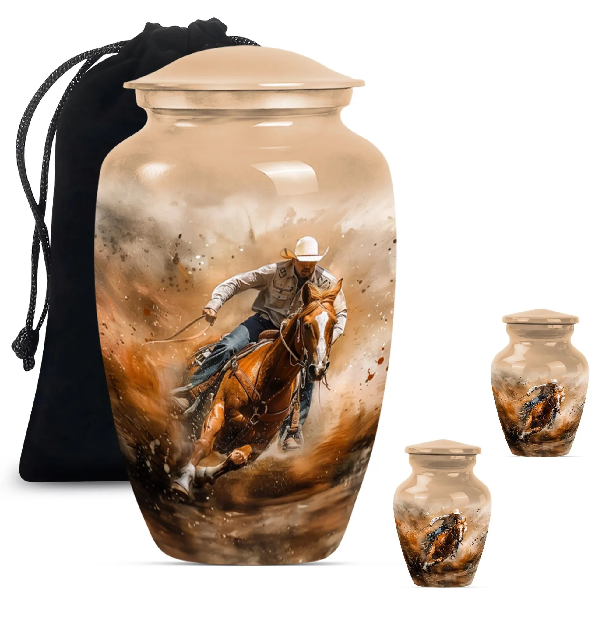 Cowboy Cremation Ash Urns For Humans Memorial & Funeral Urn