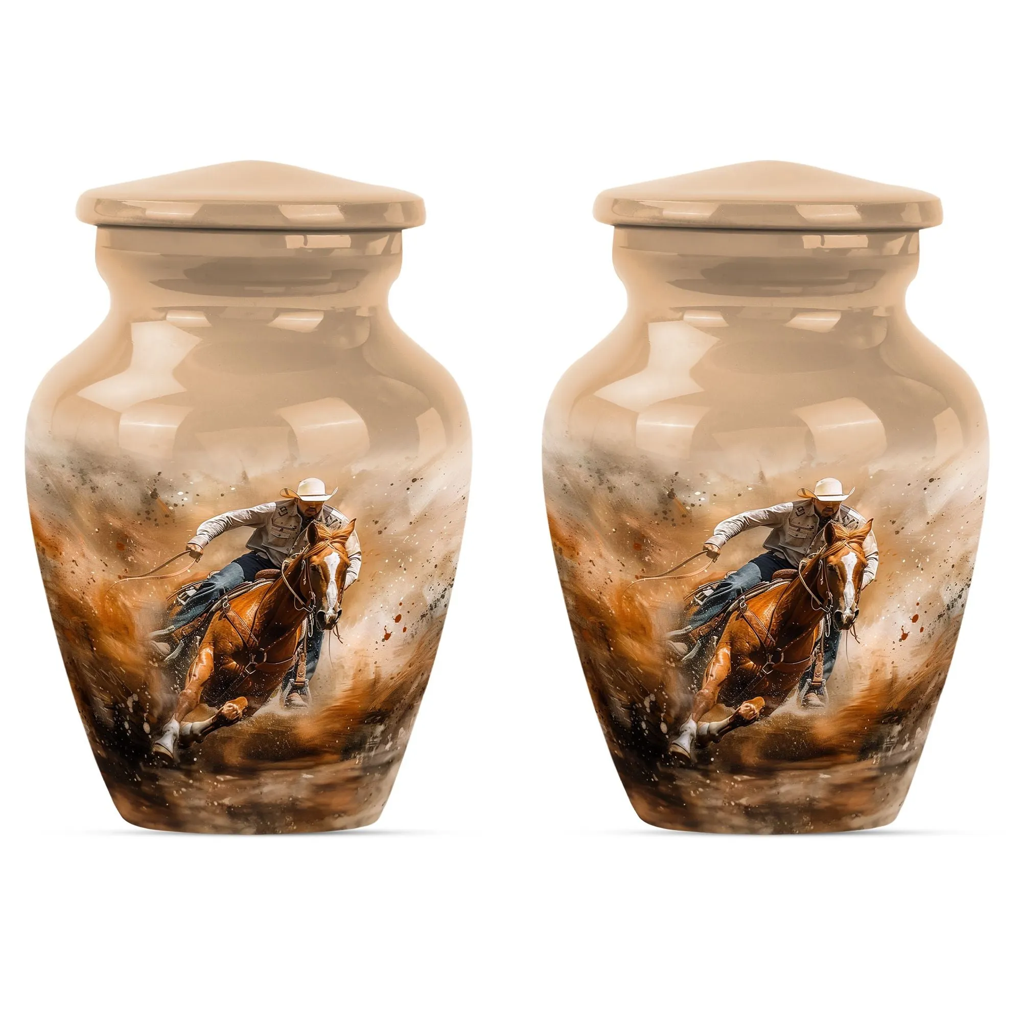 Cowboy Cremation Ash Urns For Humans Memorial & Funeral Urn