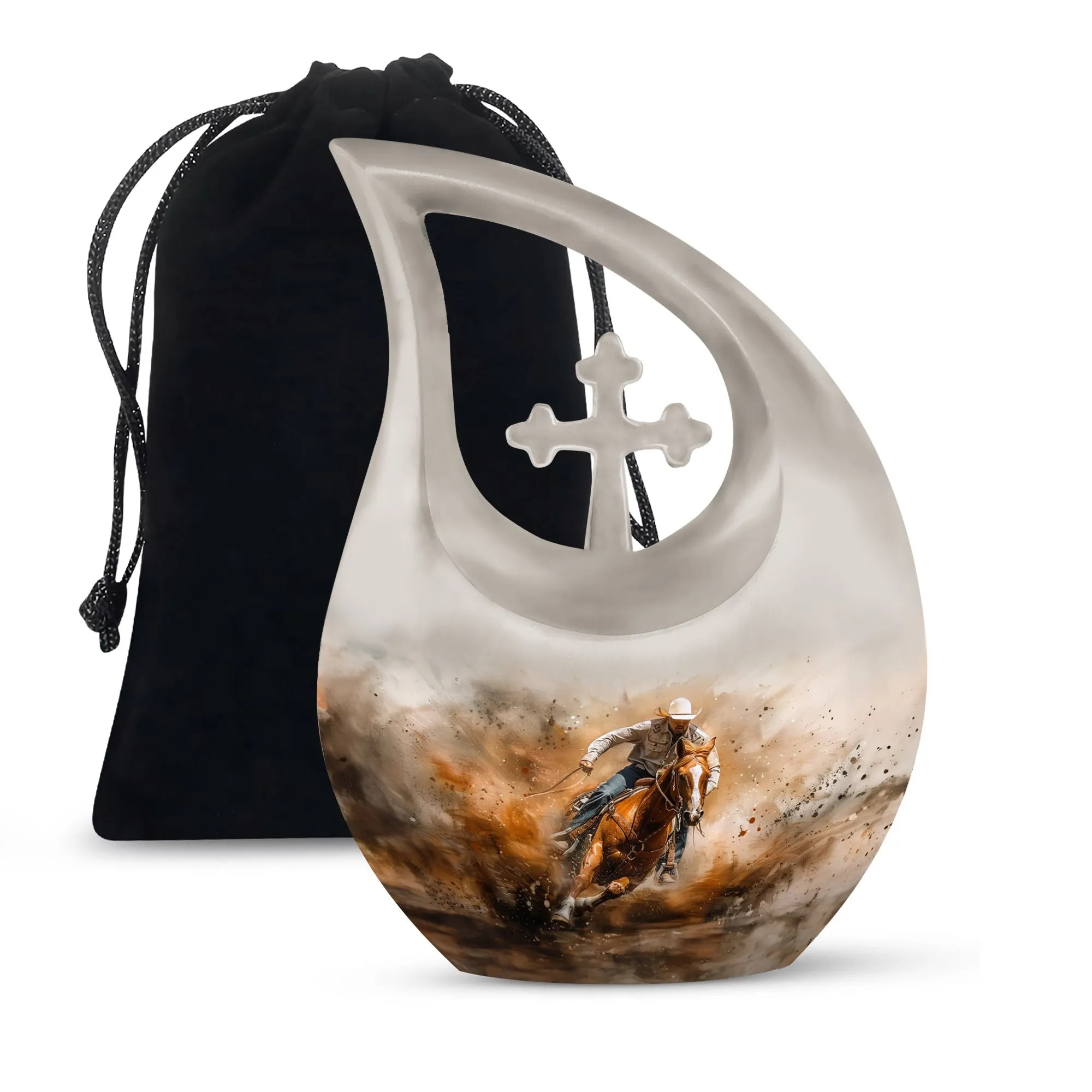 Cowboy Cremation Ash Urns For Humans Memorial & Funeral Urn