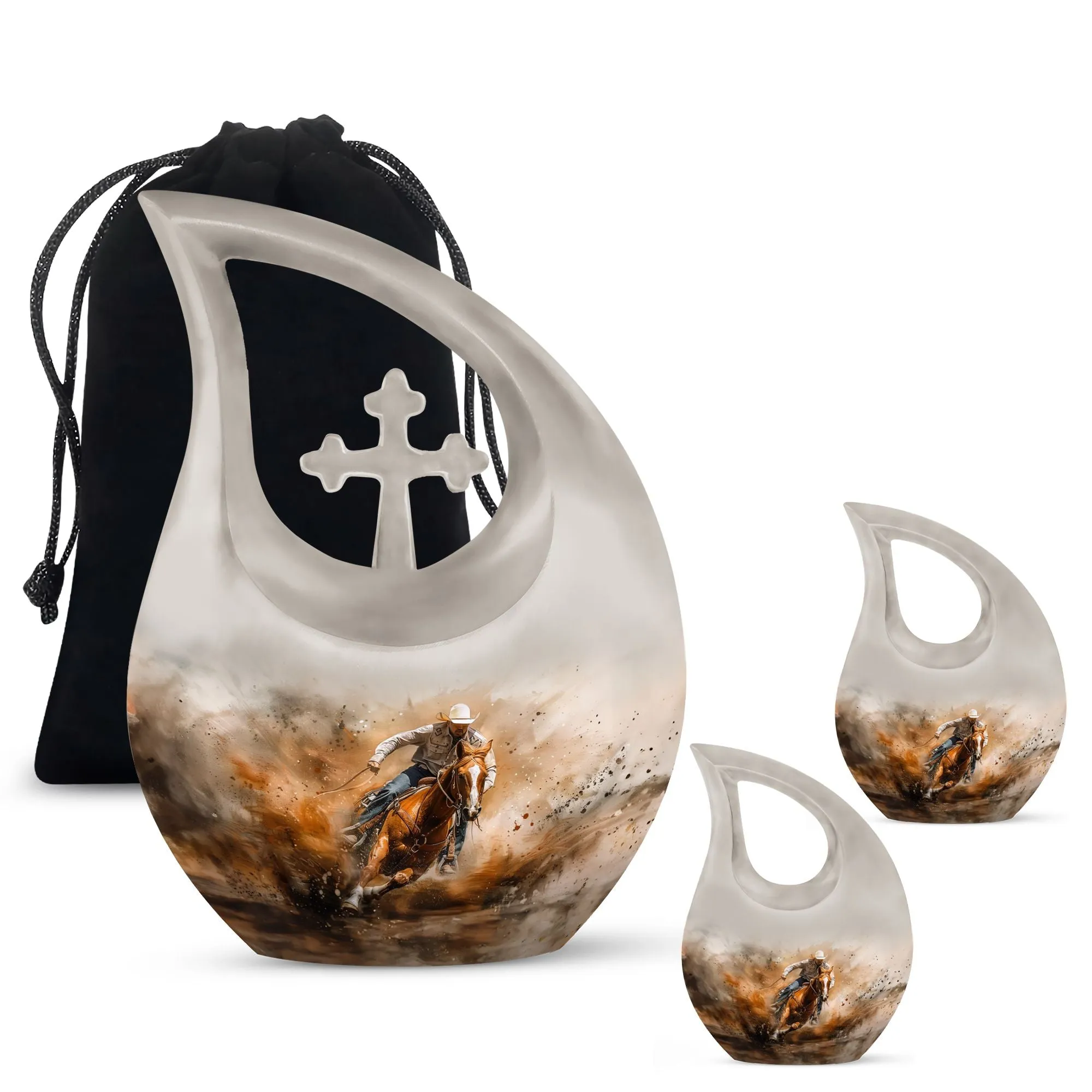 Cowboy Cremation Ash Urns For Humans Memorial & Funeral Urn
