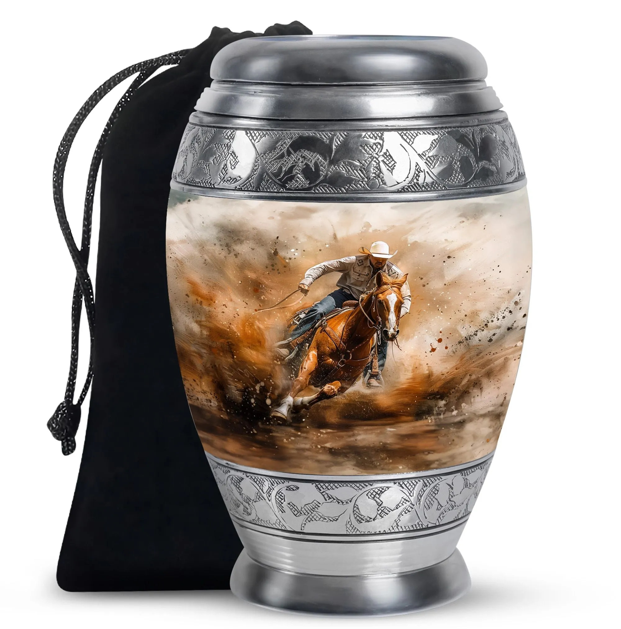 Cowboy Cremation Ash Urns For Humans Memorial & Funeral Urn