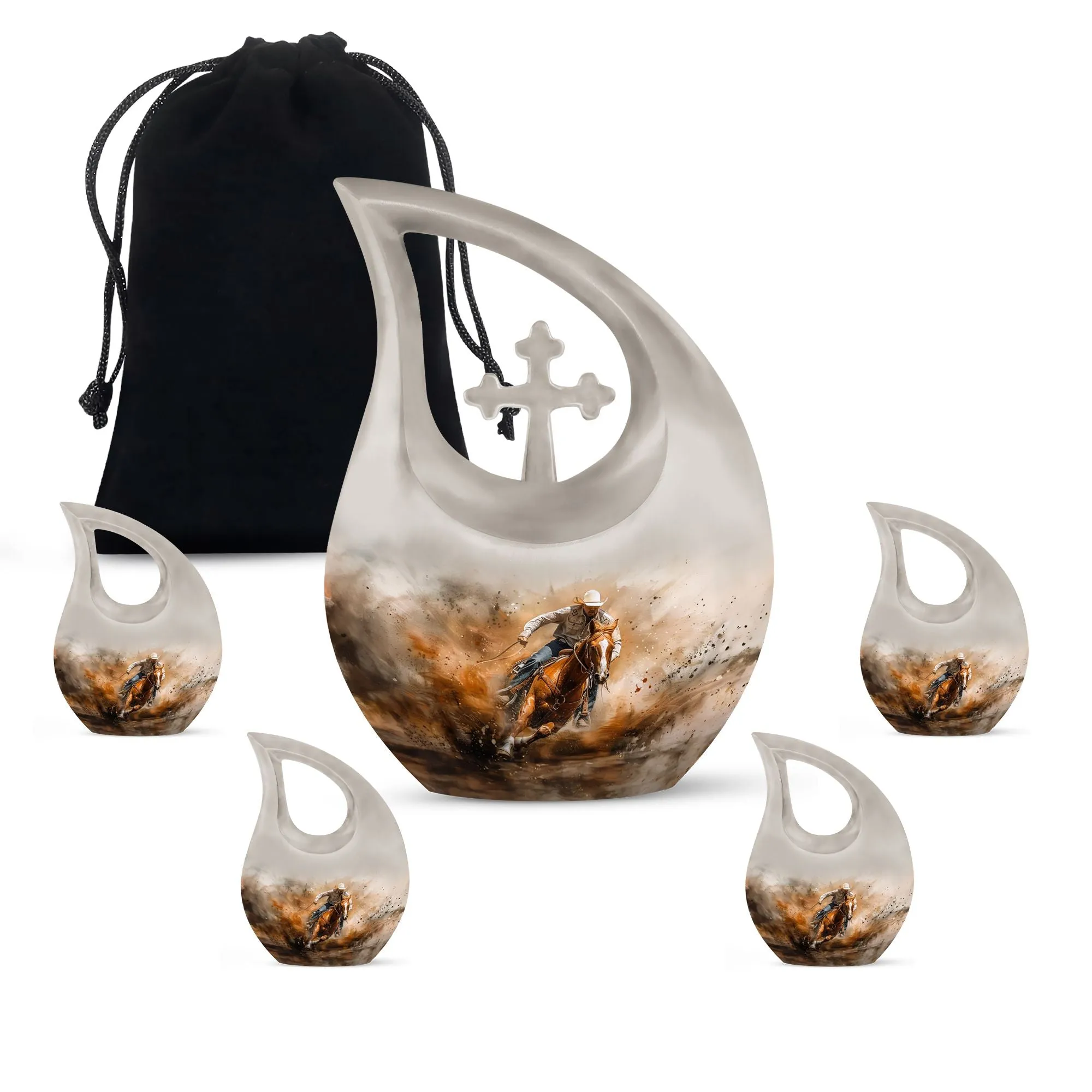 Cowboy Cremation Ash Urns For Humans Memorial & Funeral Urn