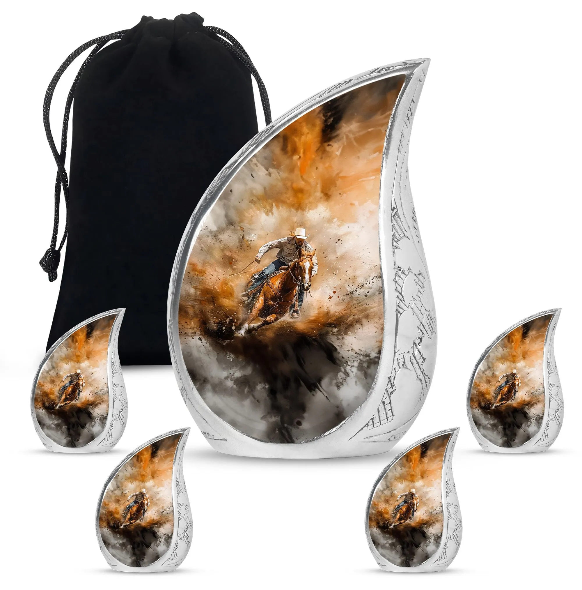 Cowboy Cremation Ash Urns For Humans Memorial & Funeral Urn