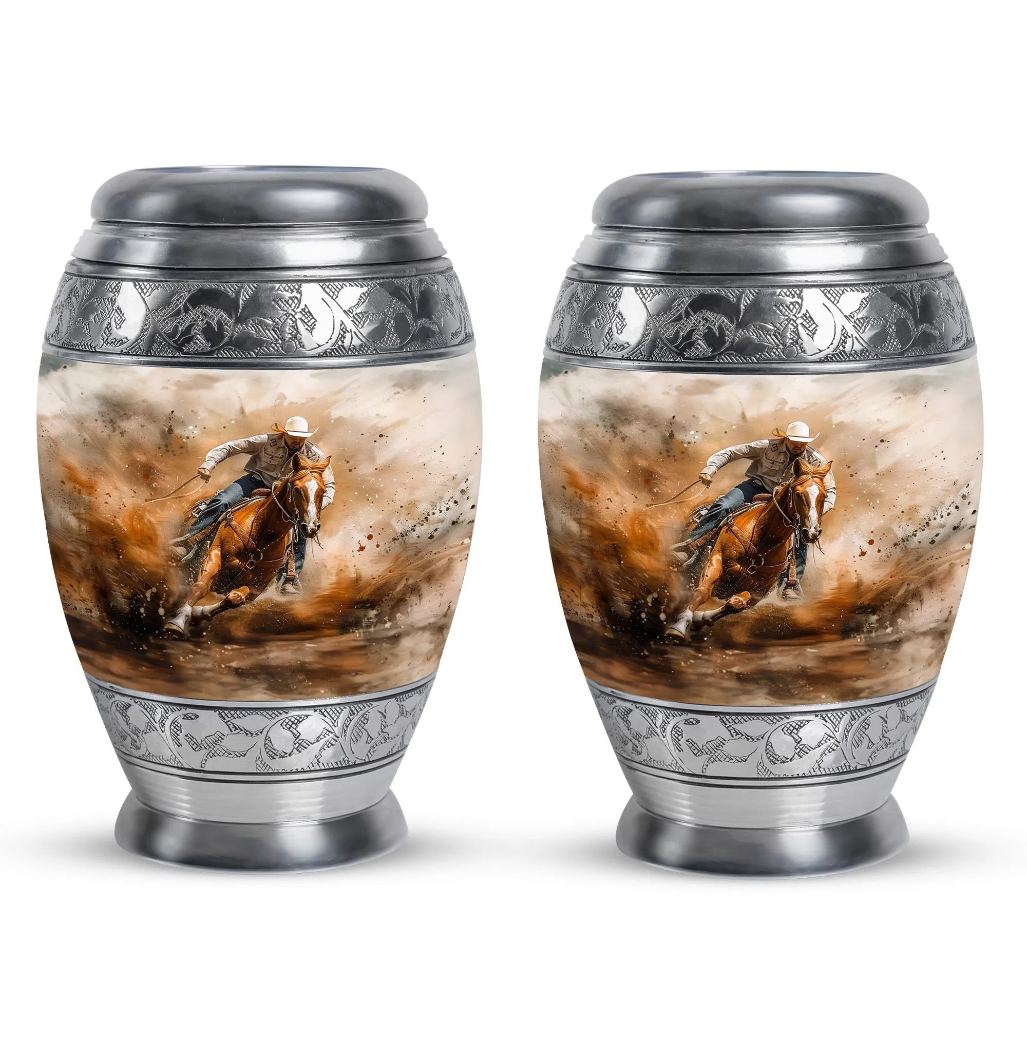 Cowboy Cremation Ash Urns For Humans Memorial & Funeral Urn