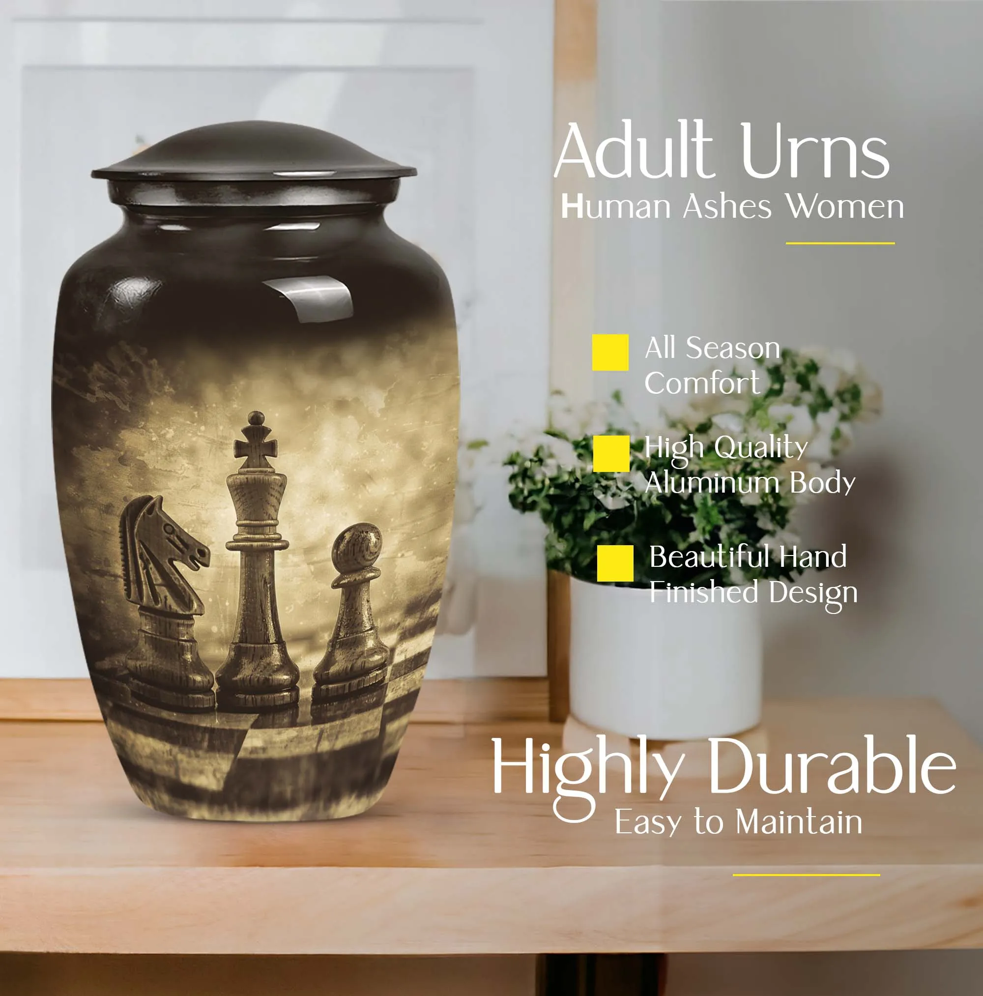 Cremation Urn for Adult Males Ashes - Urn for Adult