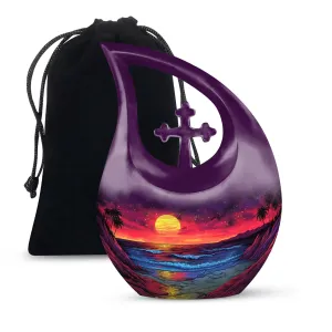 Crimson Moon Urn : Permanent Keepsake Memorial Urn