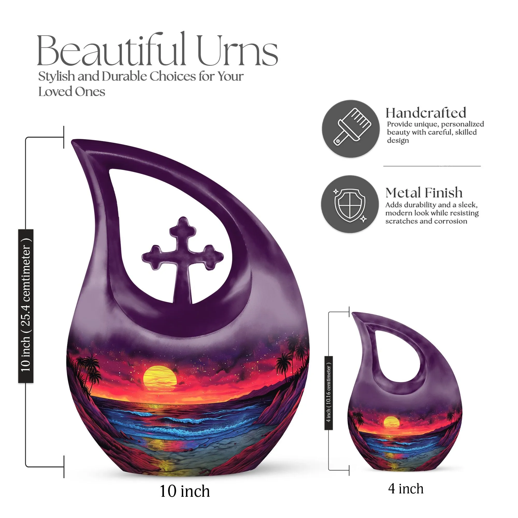 Crimson Moon Urn : Permanent Keepsake Memorial Urn