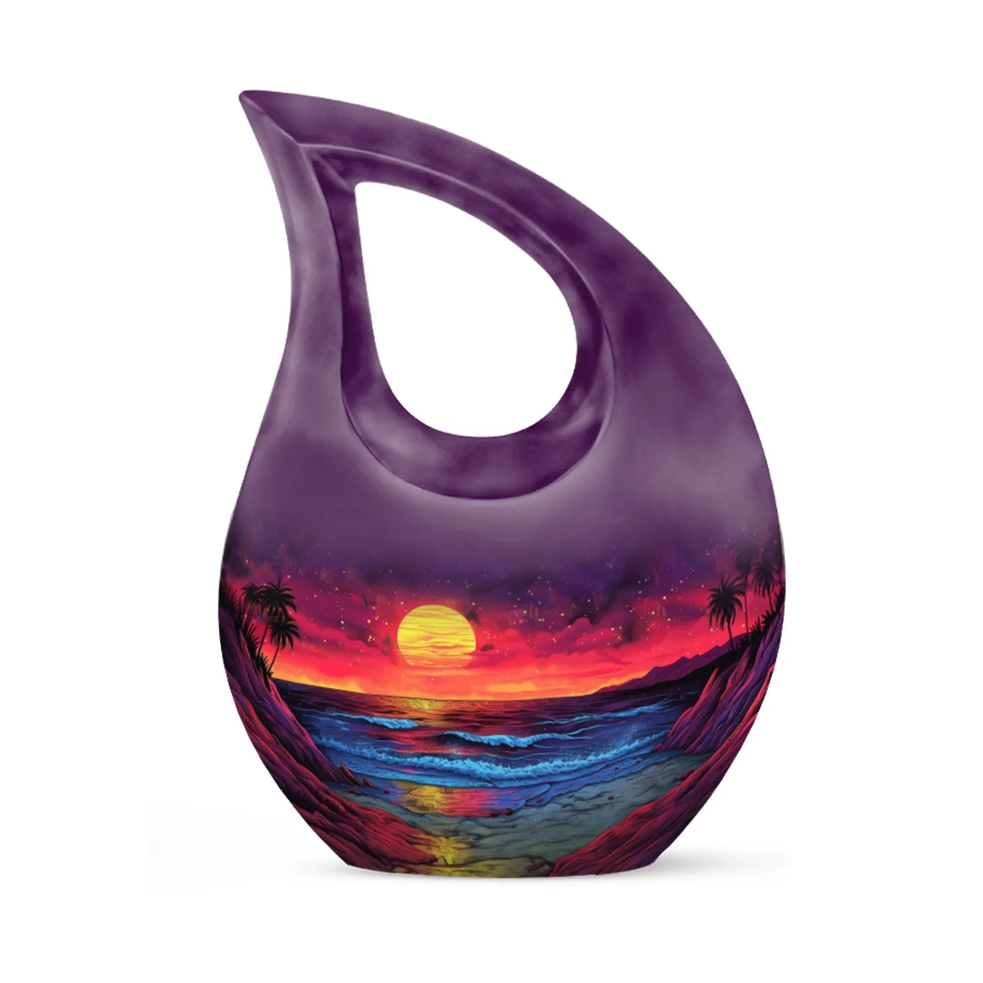 Crimson Moon Urn : Permanent Keepsake Memorial Urn