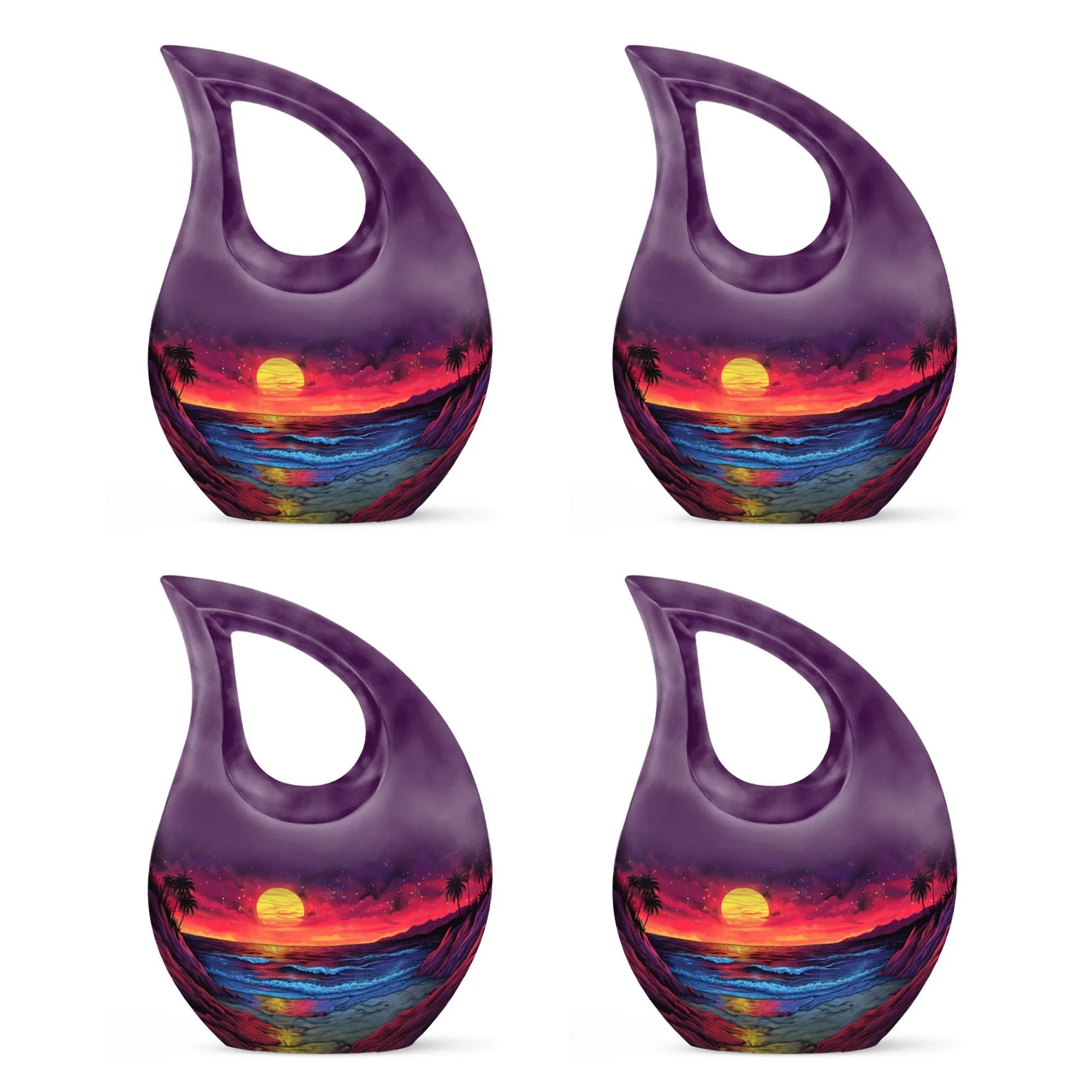 Crimson Moon Urn : Permanent Keepsake Memorial Urn