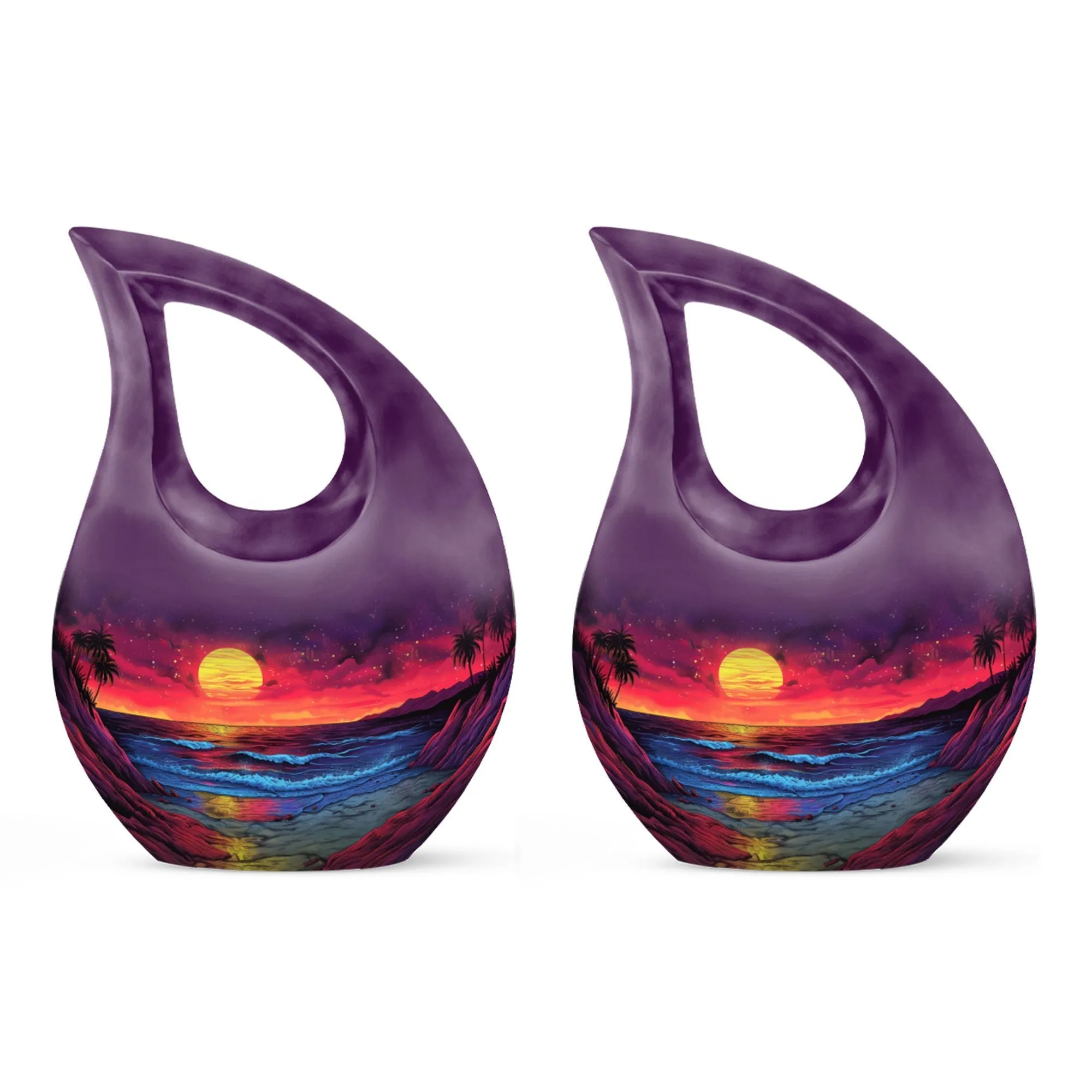 Crimson Moon Urn : Permanent Keepsake Memorial Urn