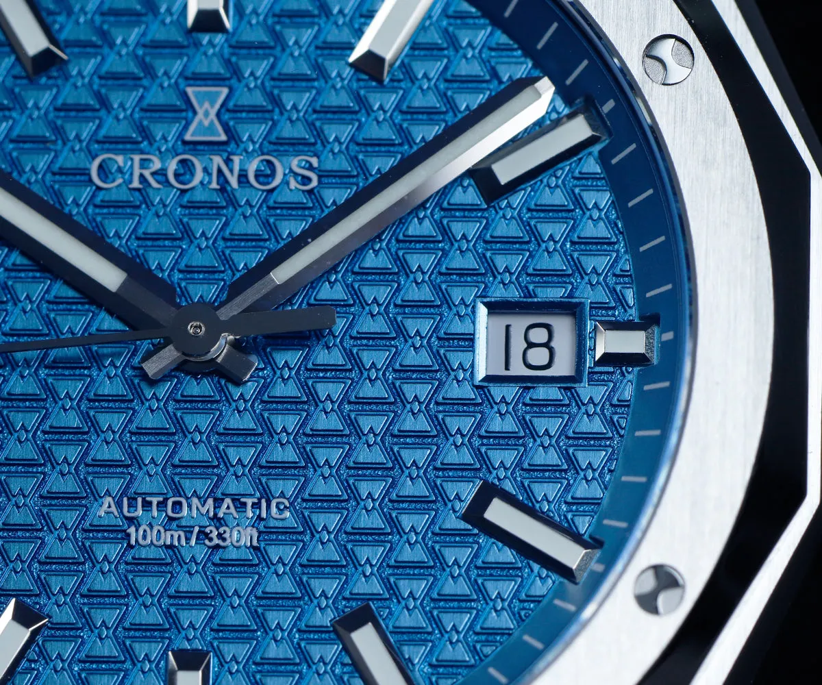 Cronos 39mm Hourglass Dial PT5000 Men Watch L6028