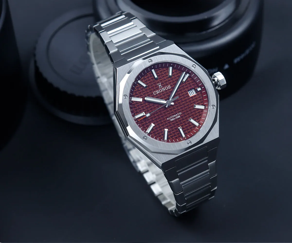 Cronos 39mm Hourglass Dial PT5000 Men Watch L6028