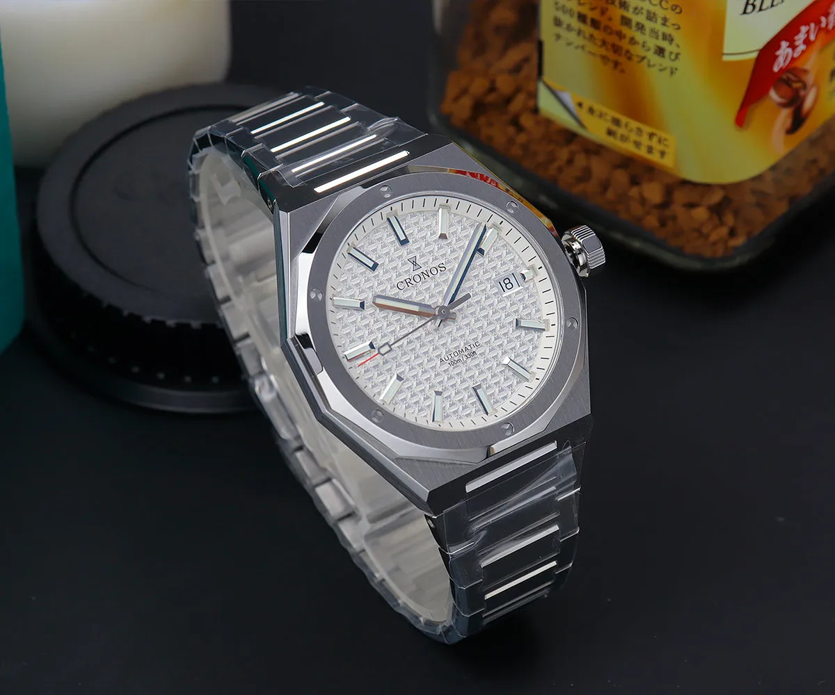 Cronos 39mm Hourglass Dial PT5000 Men Watch L6028