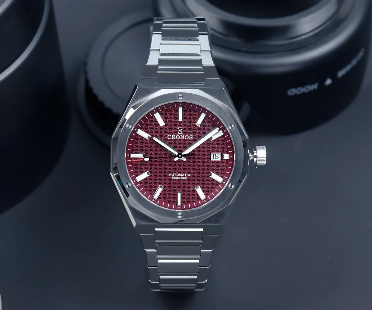 Cronos 39mm Hourglass Dial PT5000 Men Watch L6028