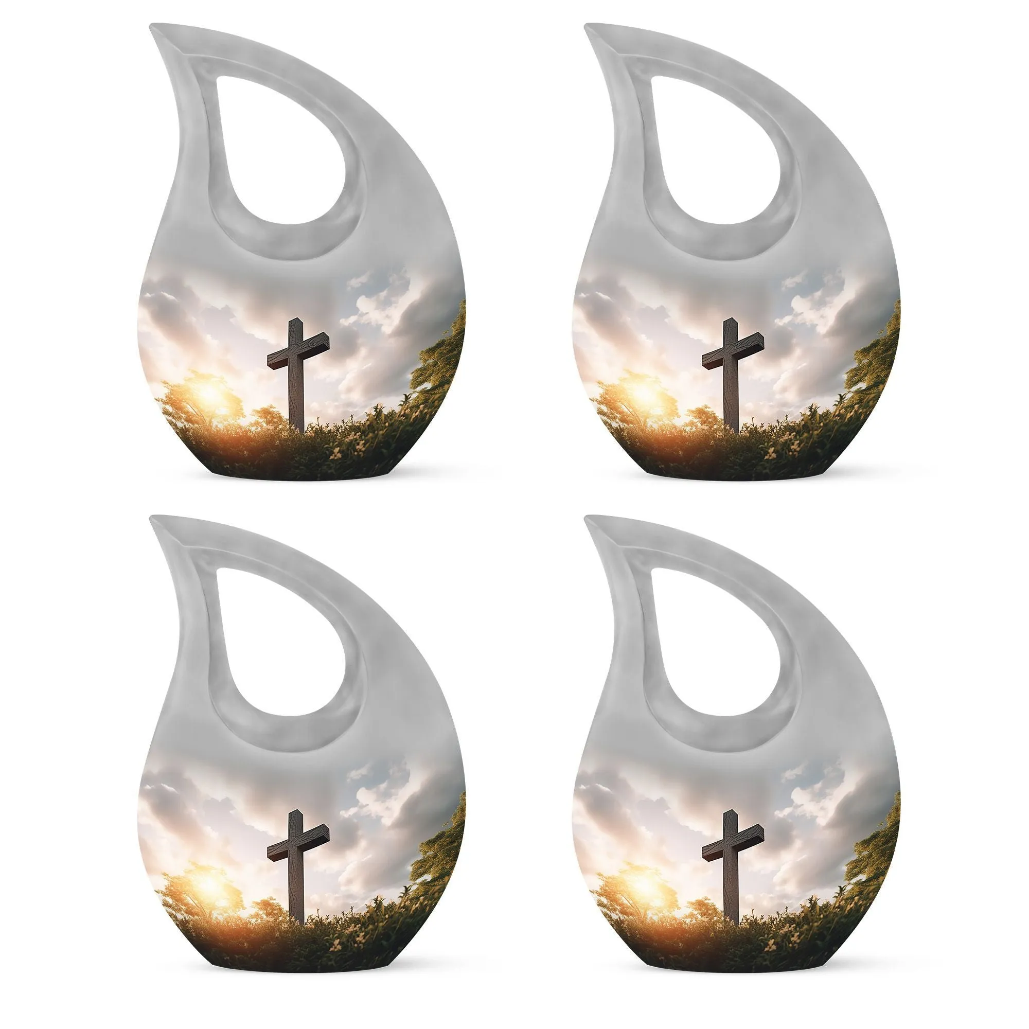 Cross Drop Jesus Christ Large Urn - Memorial Keepsake For Men