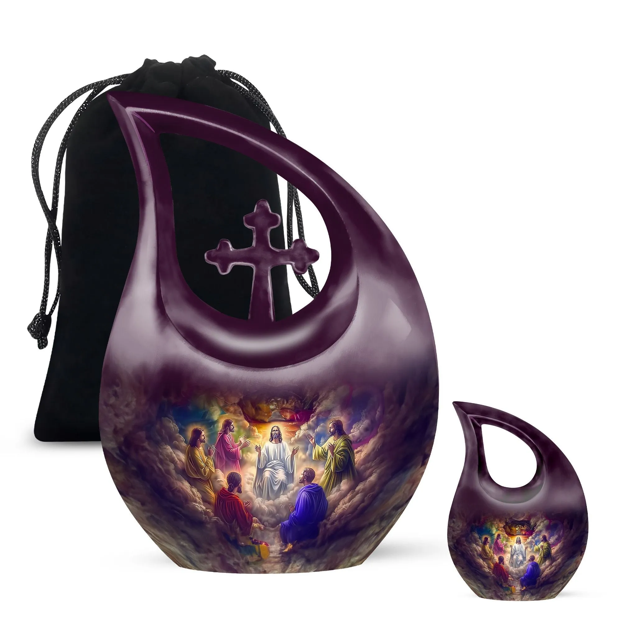 Cross Drop Jesus Miniature Urn for Cherished Memories