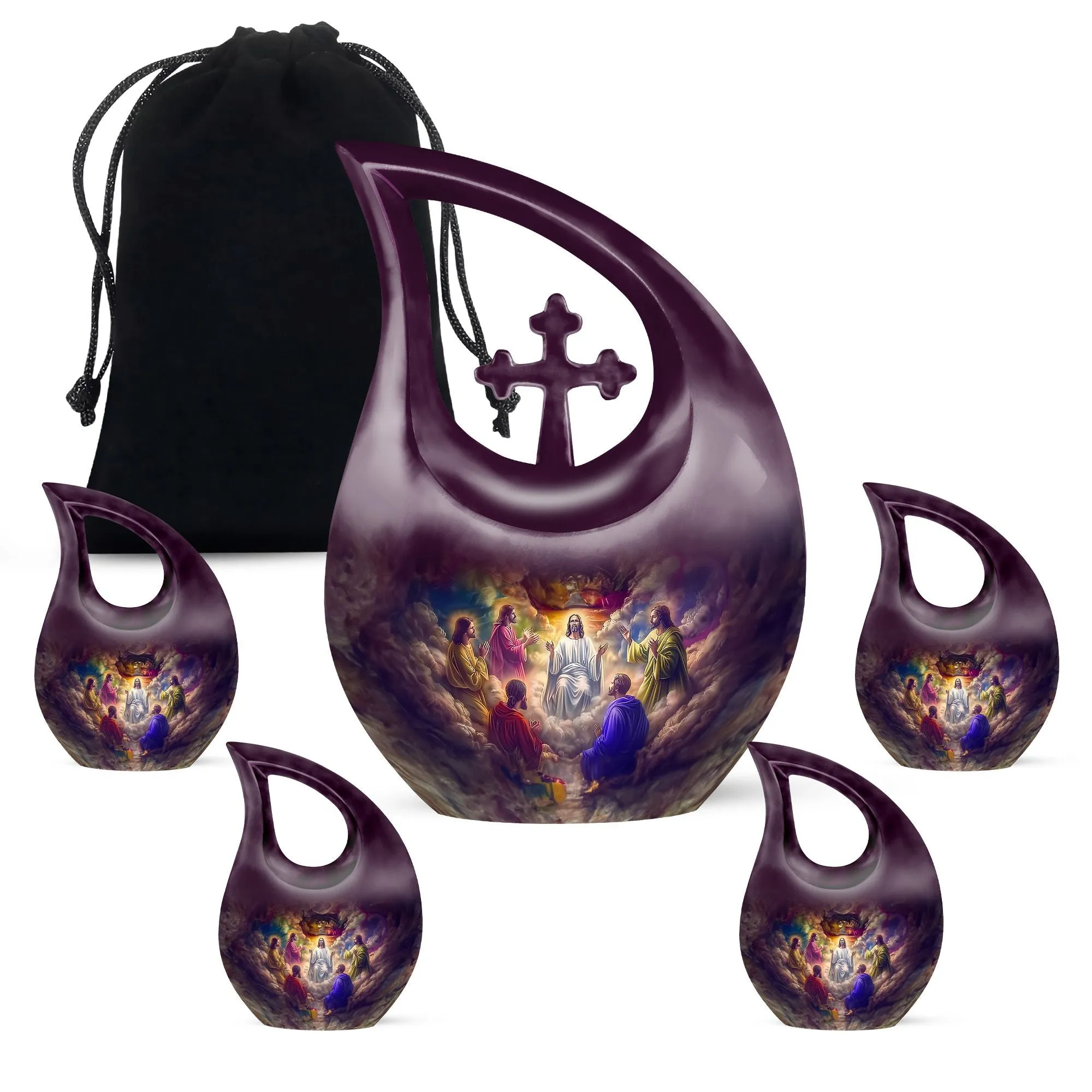 Cross Drop Jesus Miniature Urn for Cherished Memories