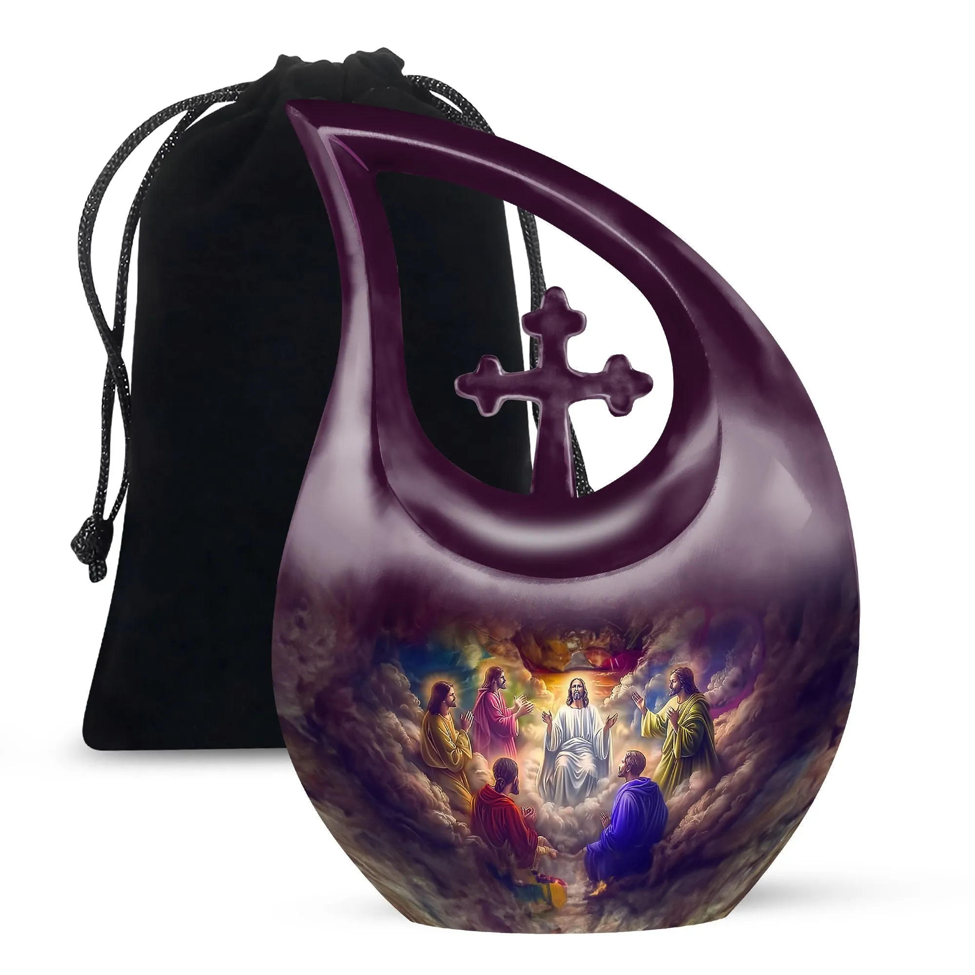 Cross Drop Jesus Miniature Urn for Cherished Memories
