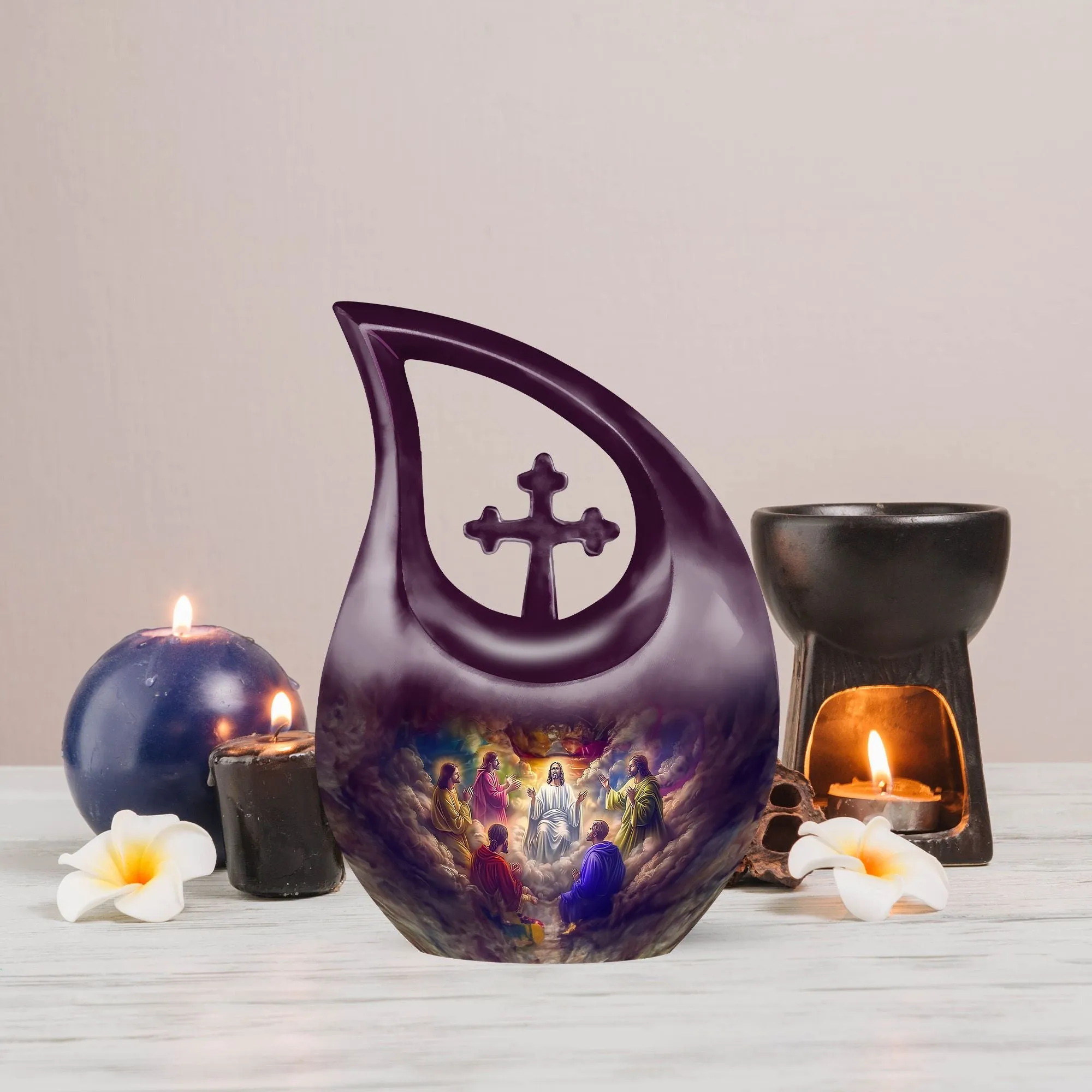 Cross Drop Jesus Miniature Urn for Cherished Memories