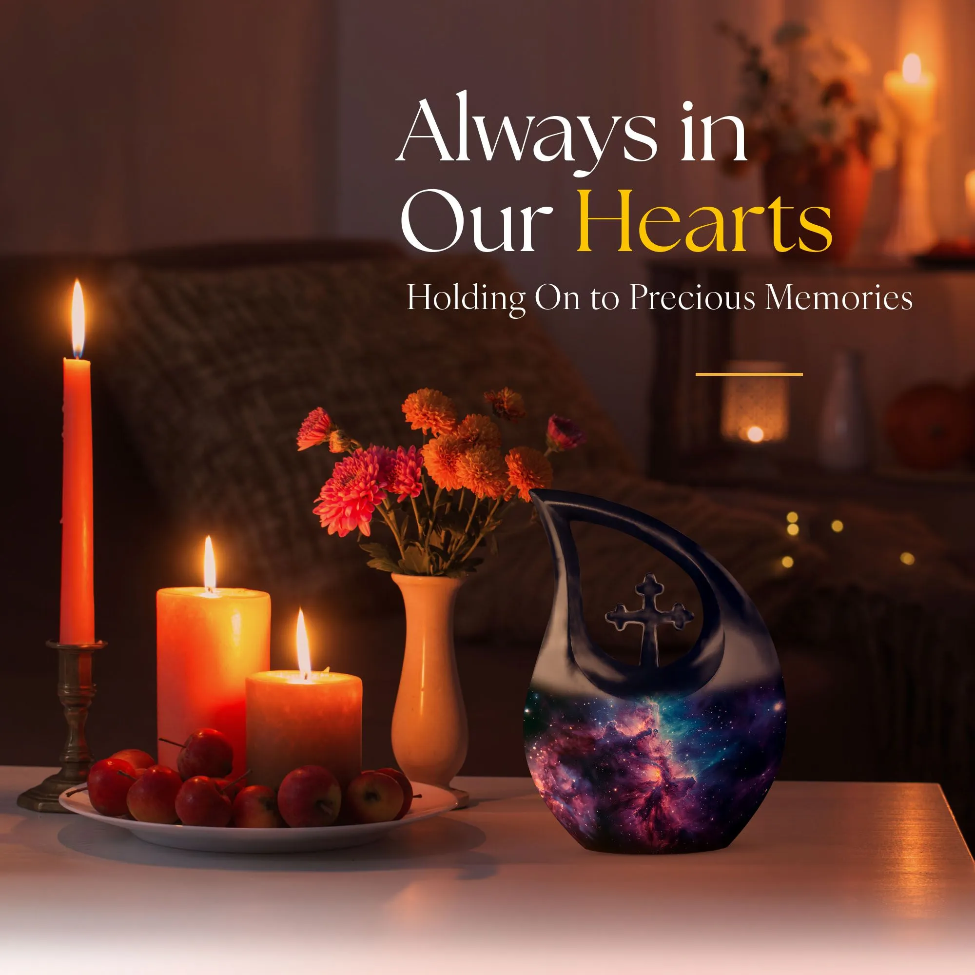 Cross Drop Memorial Urn - Xxl Cremation Urn For Human Ashes
