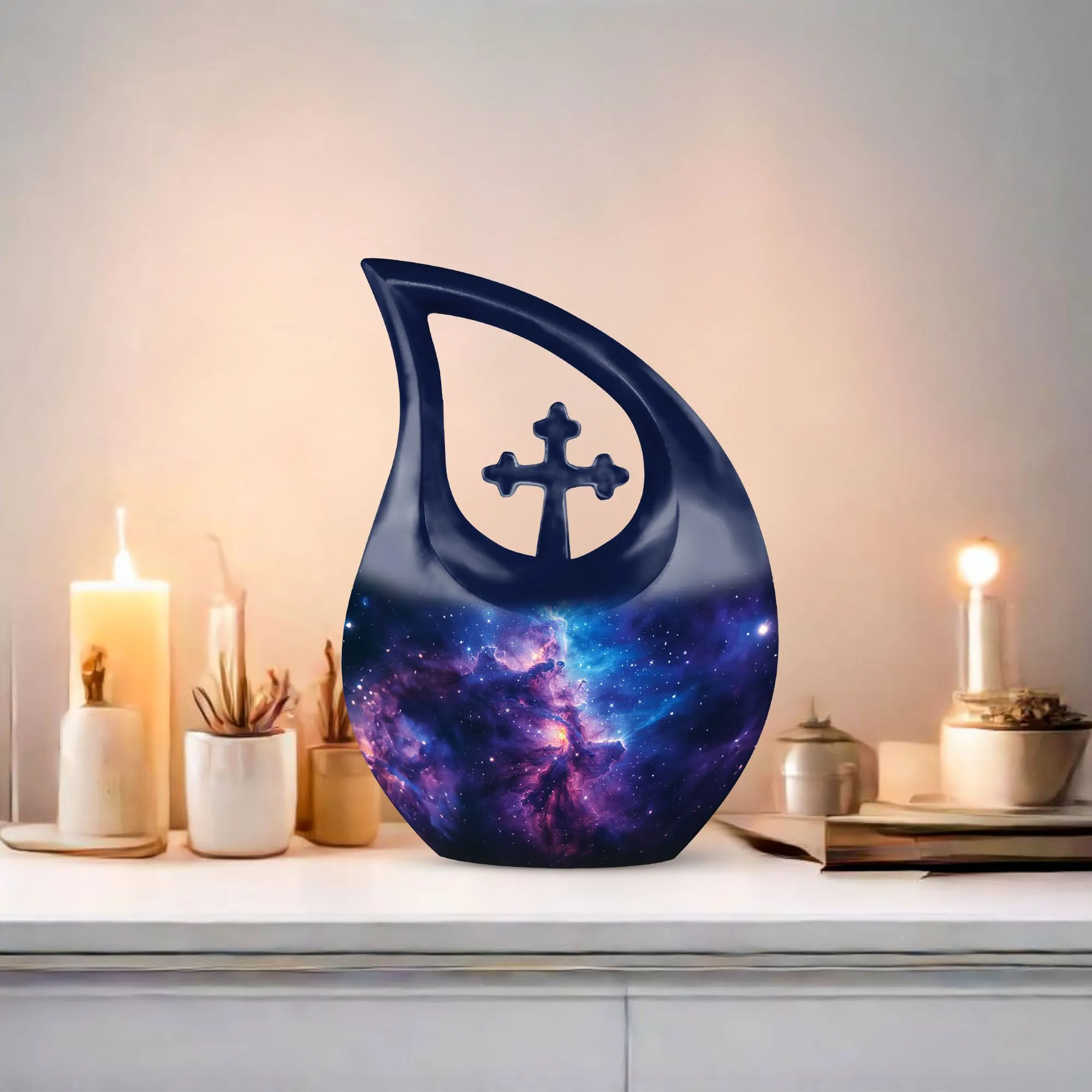 Cross Drop Memorial Urn - Xxl Cremation Urn For Human Ashes