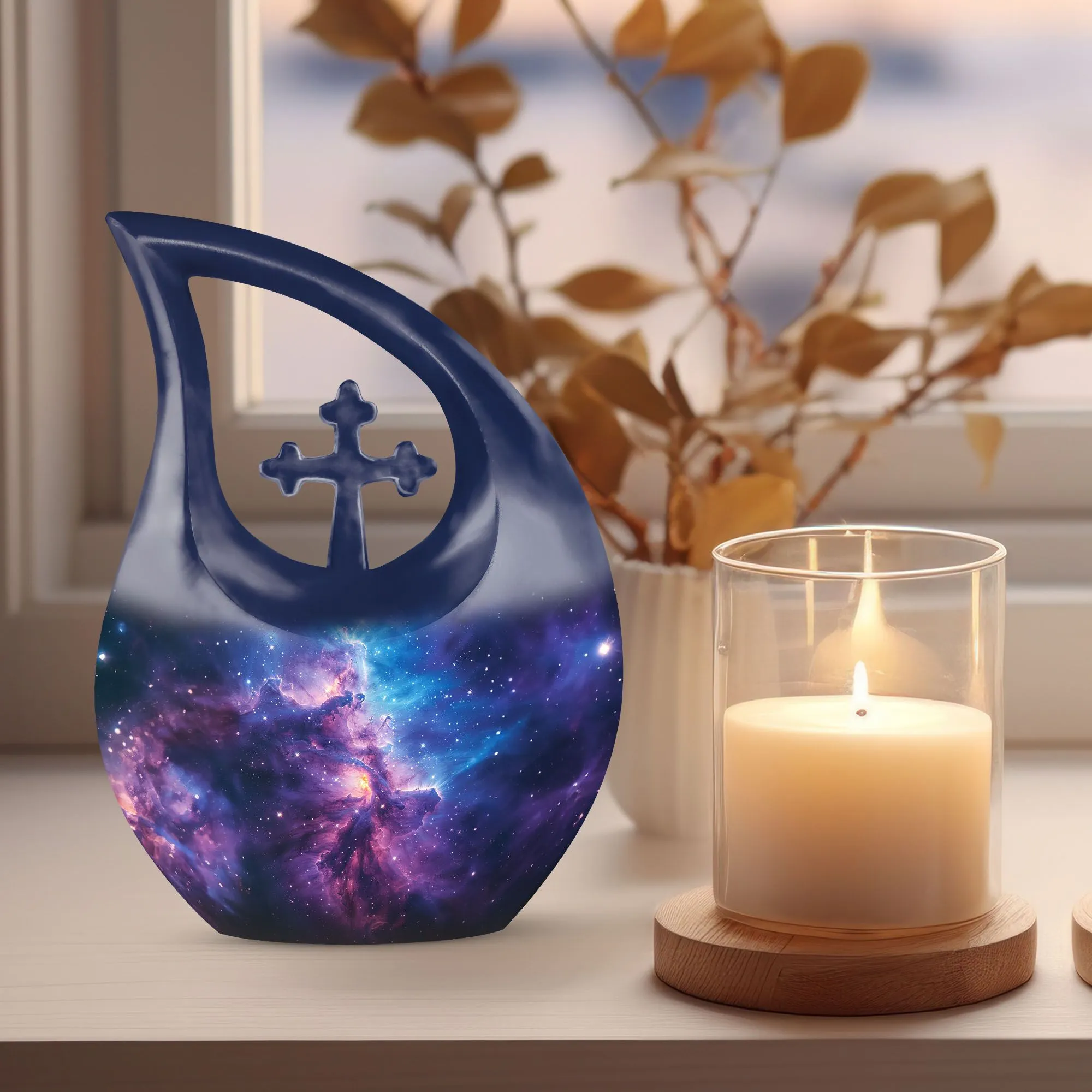 Cross Drop Memorial Urn - Xxl Cremation Urn For Human Ashes