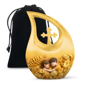 Cross Drop Mother Urn: Adult Cremation Urn For Human Ashes Remans
