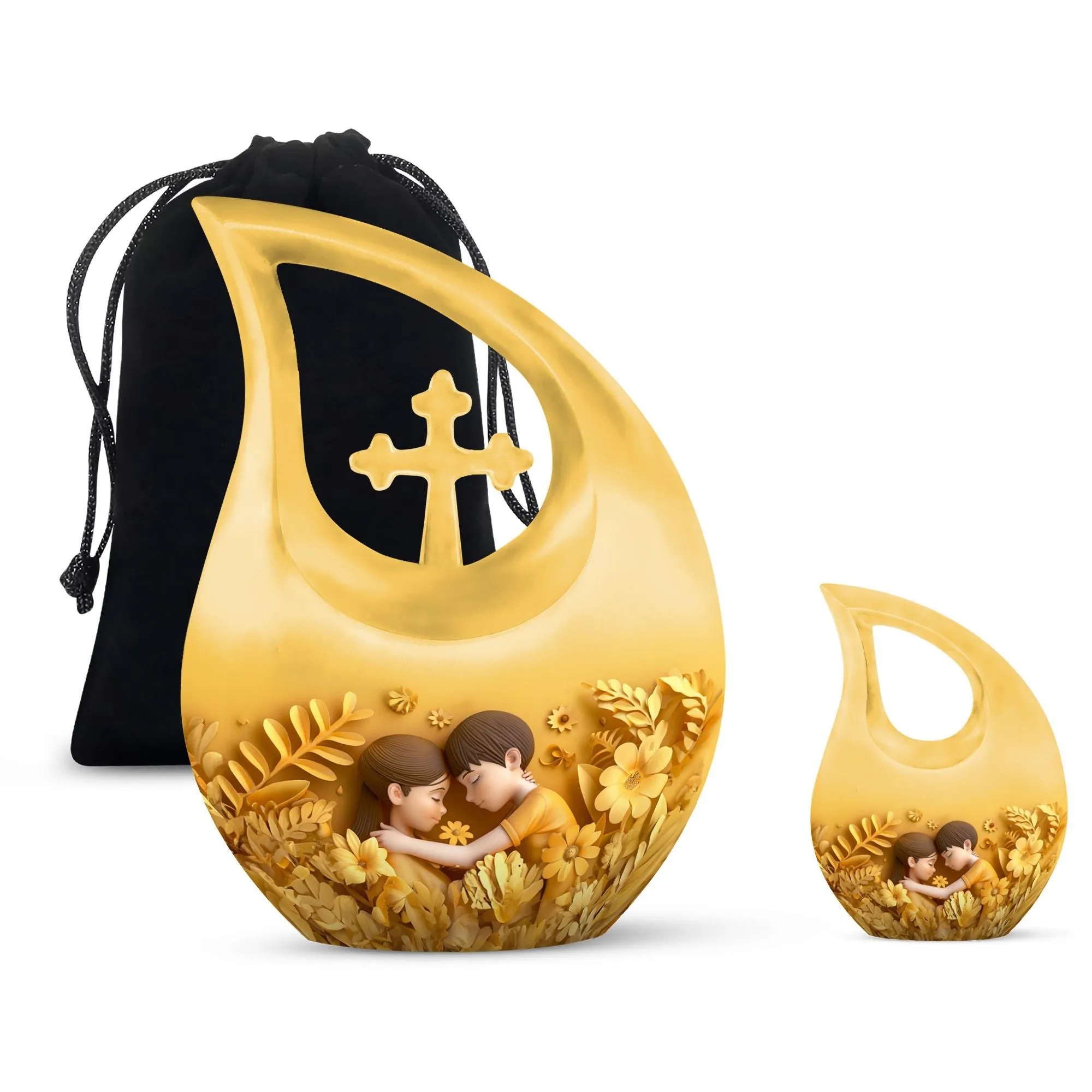 Cross Drop Mother Urn: Adult Cremation Urn For Human Ashes Remans