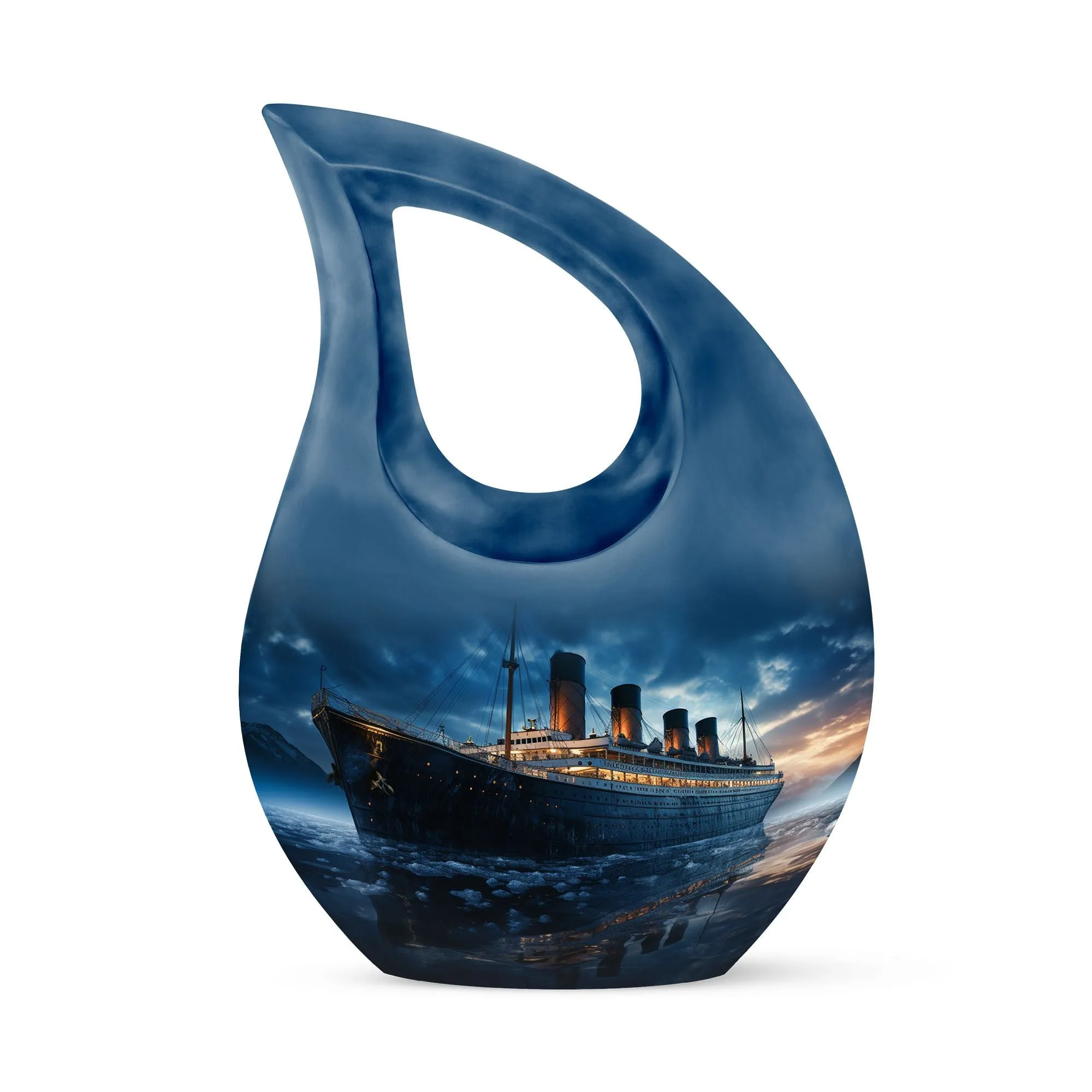 Cross Drop Tribute - Ship Urn Mini Memorial Home for Eternal