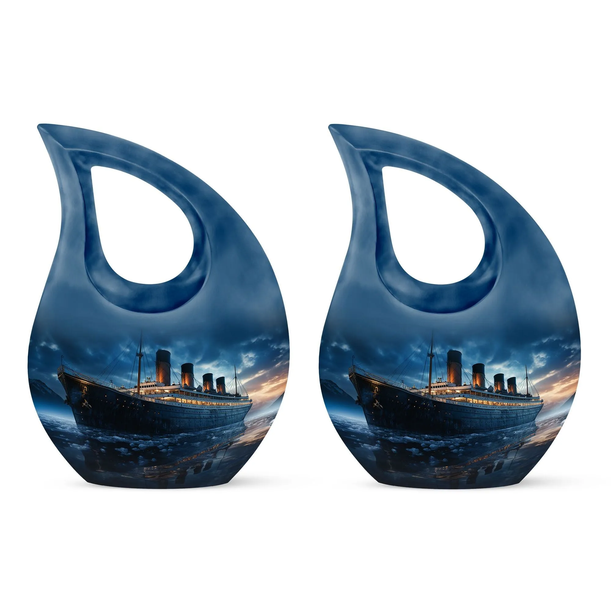 Cross Drop Tribute - Ship Urn Mini Memorial Home for Eternal