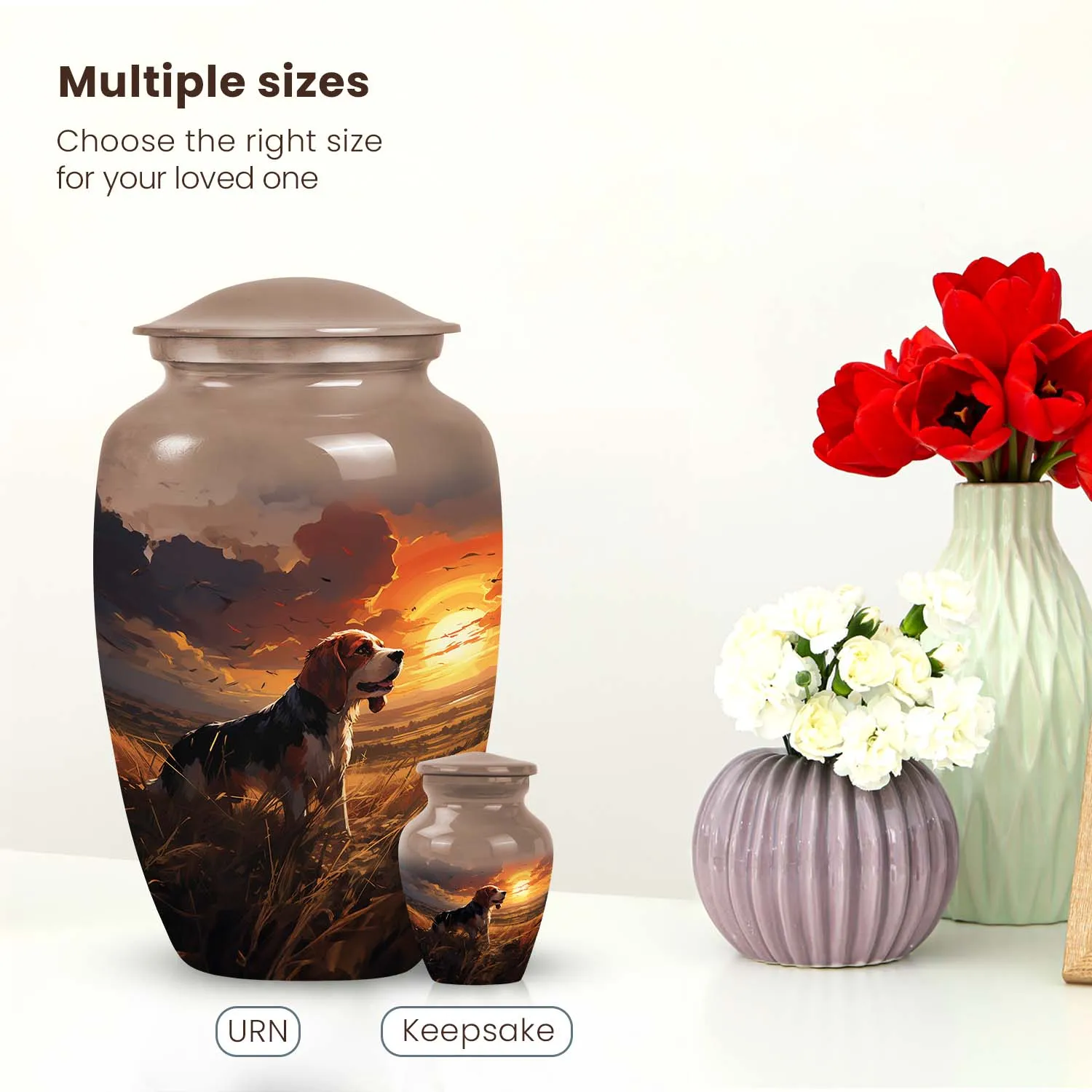 Custom Beagle Urn for Pet Ashes