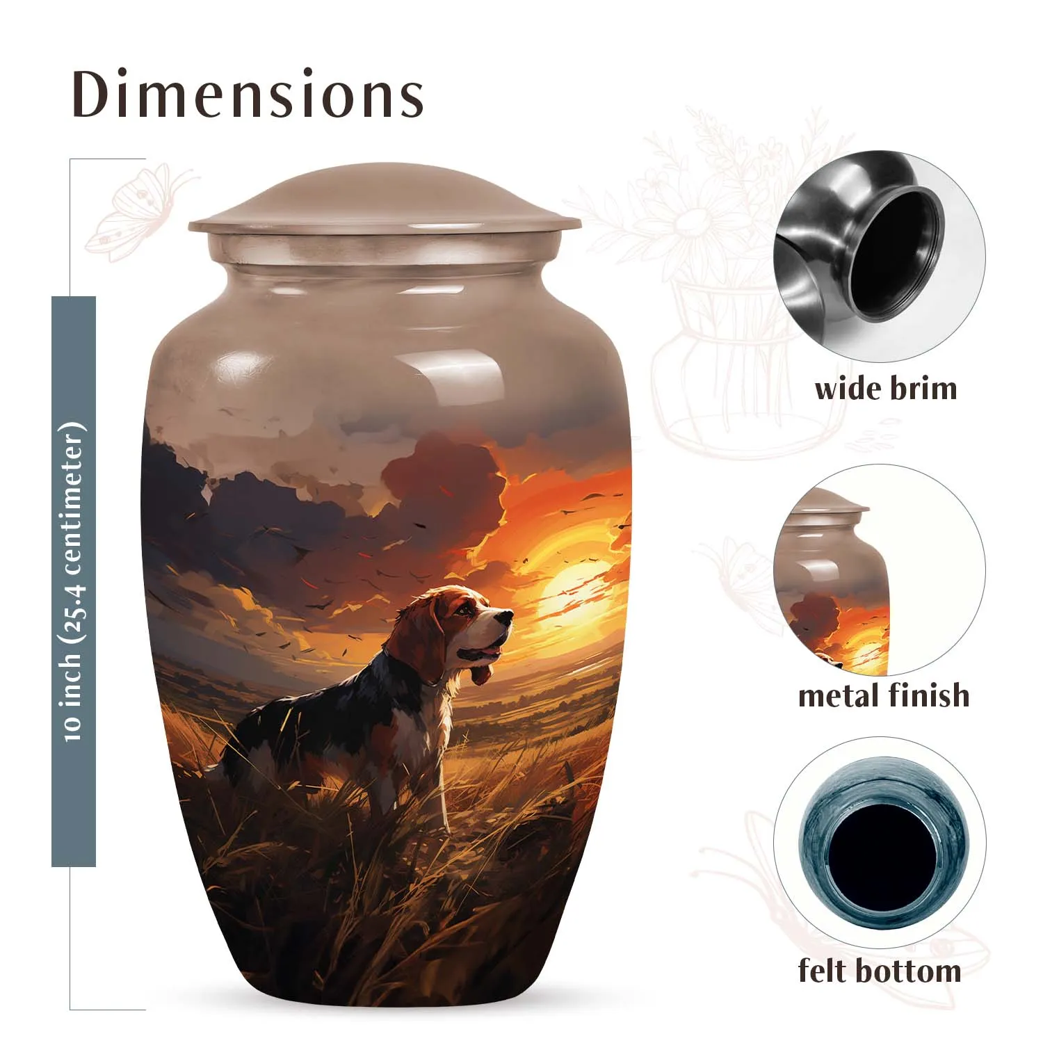 Custom Beagle Urn for Pet Ashes