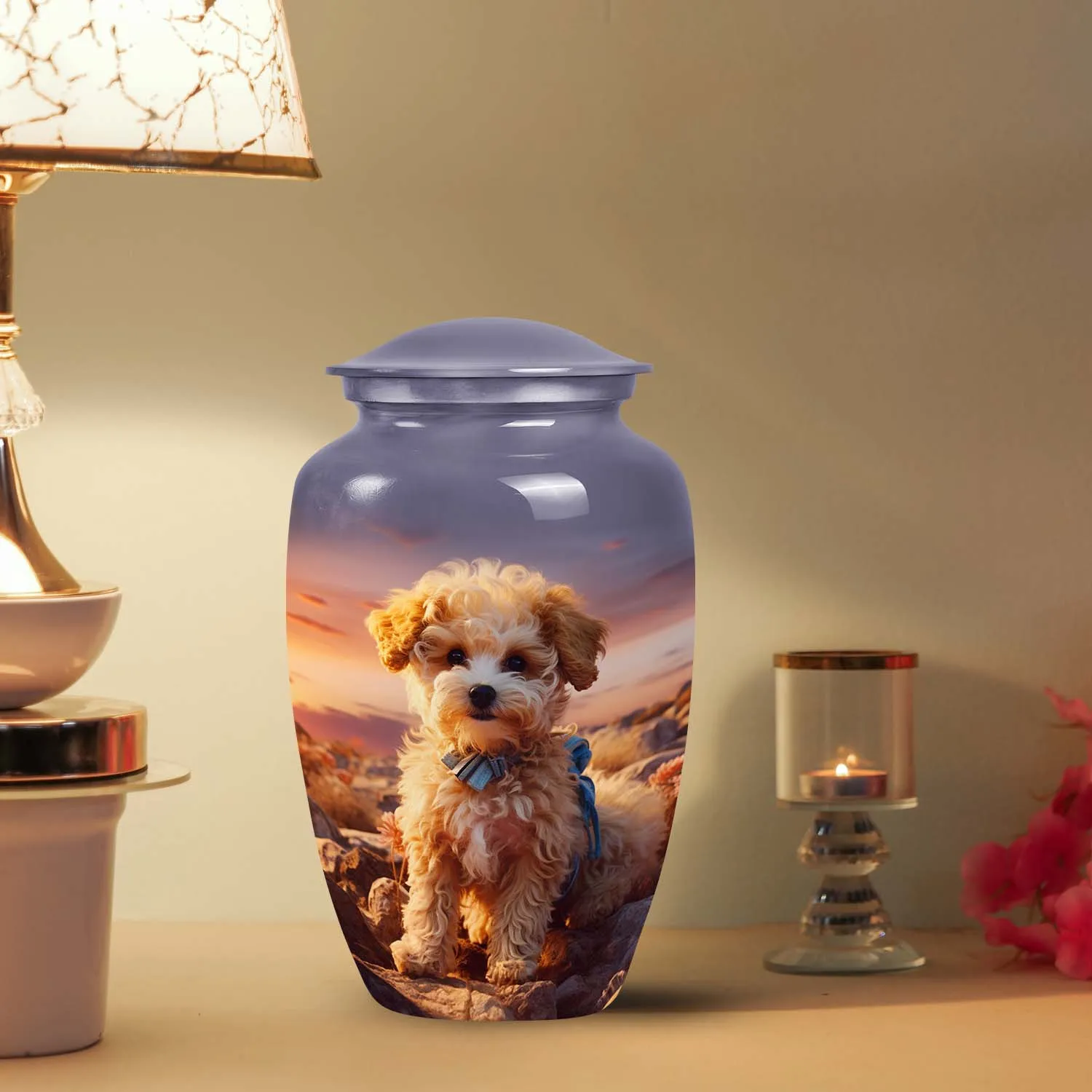 Custom Cremation Pet Urn for Small Dog Breed