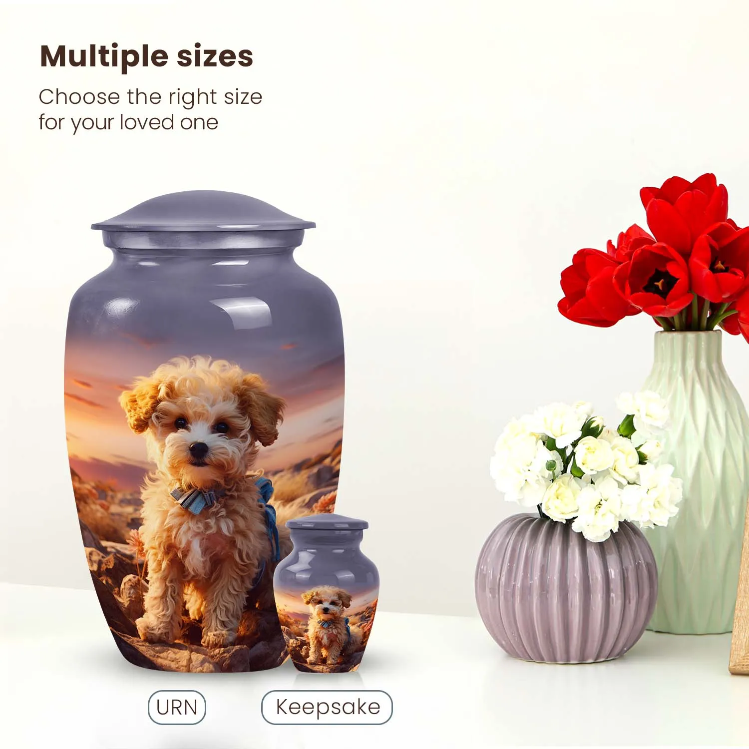 Custom Cremation Pet Urn for Small Dog Breed