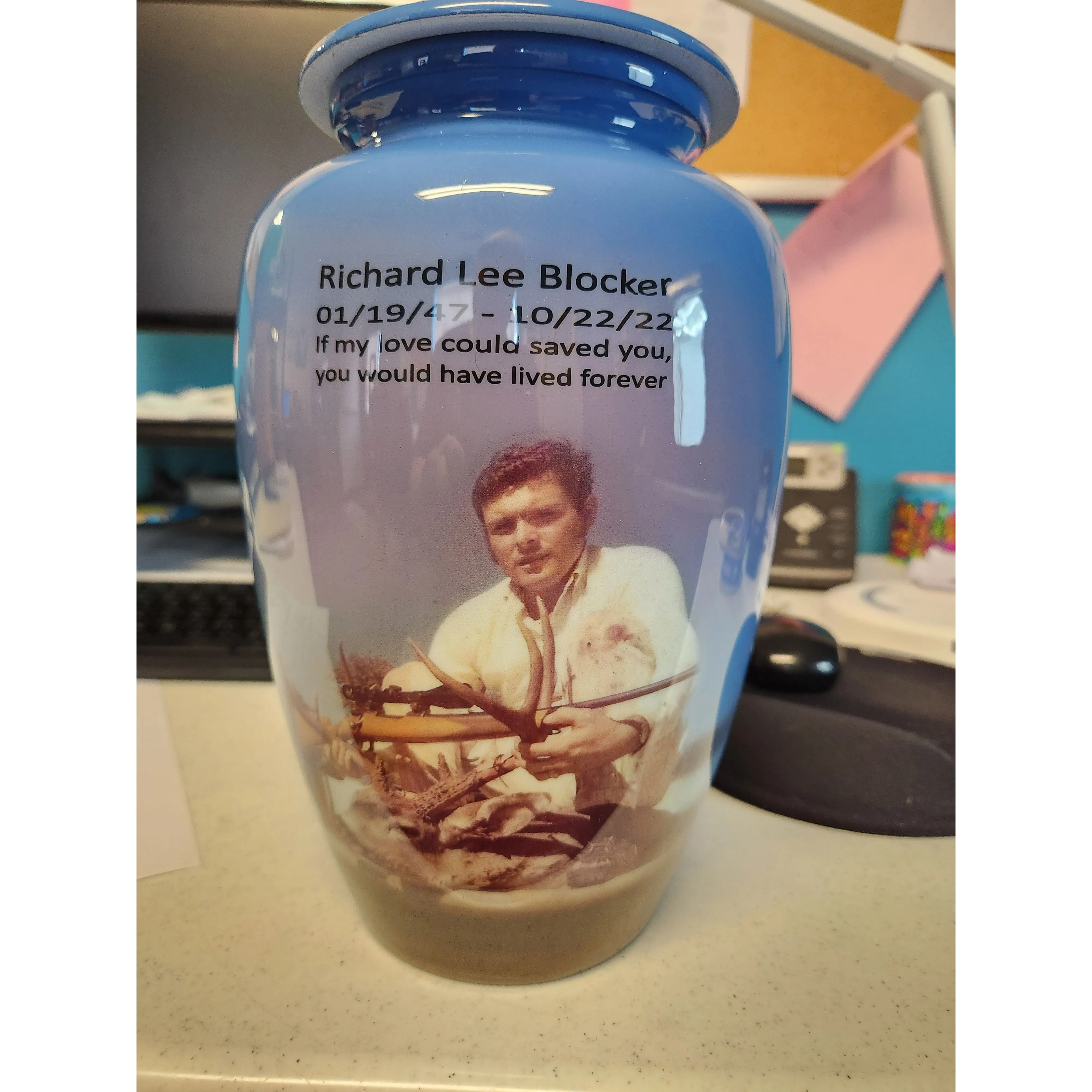Custom Cremation Urn| Beautiful lasting image of your loved one| Supply your image, incredible