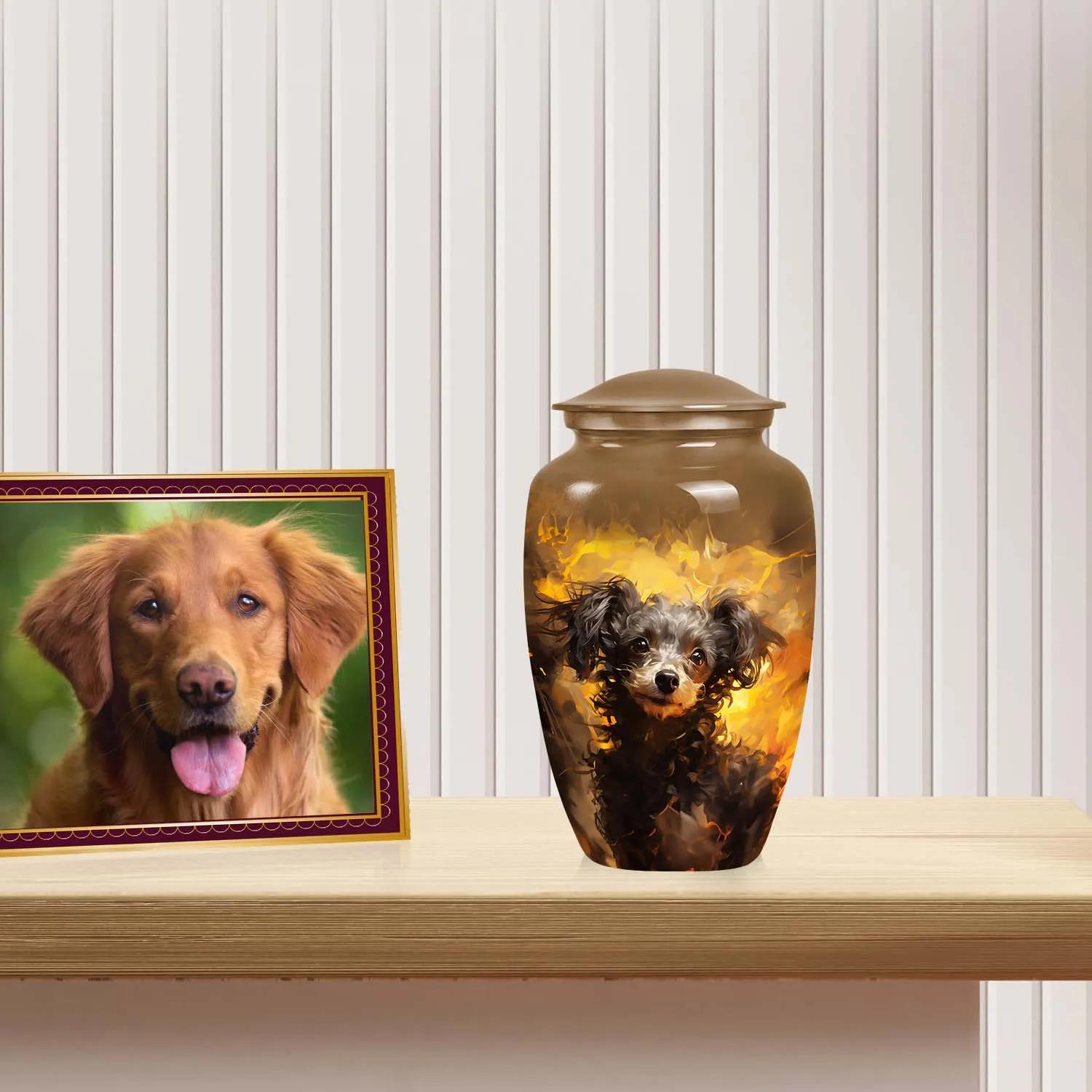 Custom Handmade Pet Urn for Small Poodle Dog