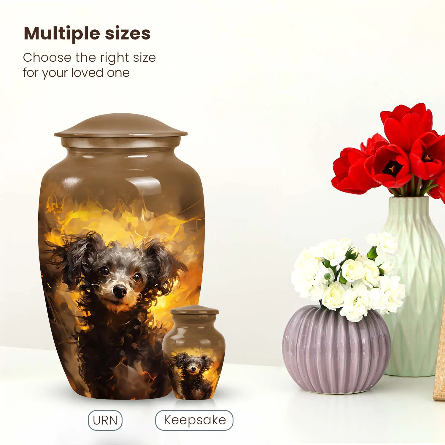 Custom Handmade Pet Urn for Small Poodle Dog
