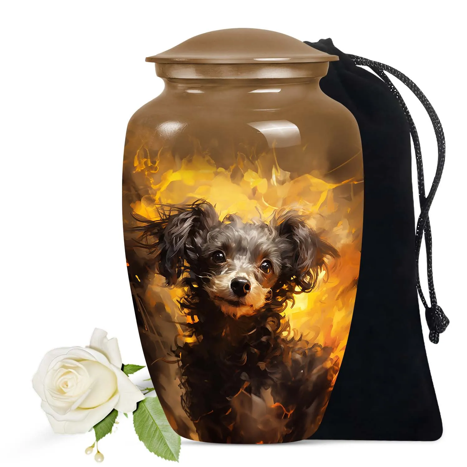 Custom Handmade Pet Urn for Small Poodle Dog