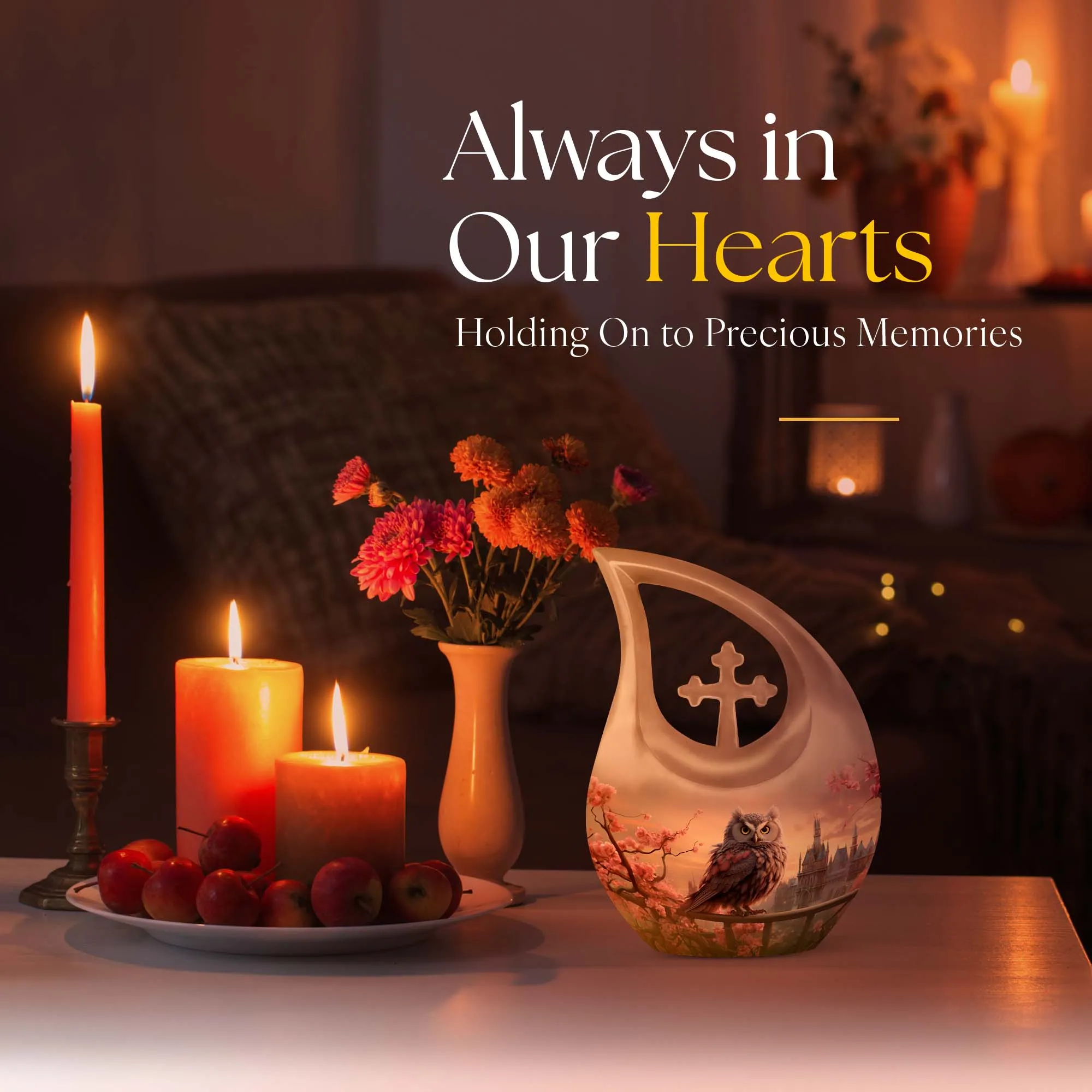 Custom Owl Tribute Personalized Memorial Urn Embracing Uniqueness