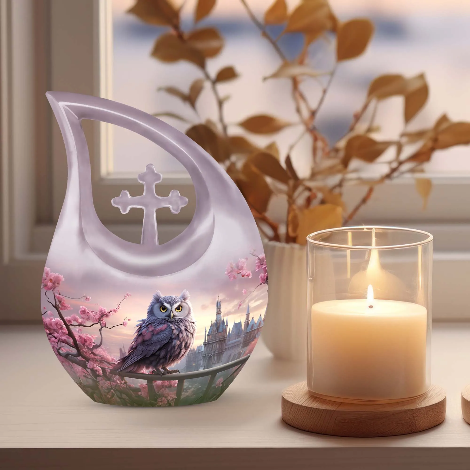 Custom Owl Tribute Personalized Memorial Urn Embracing Uniqueness