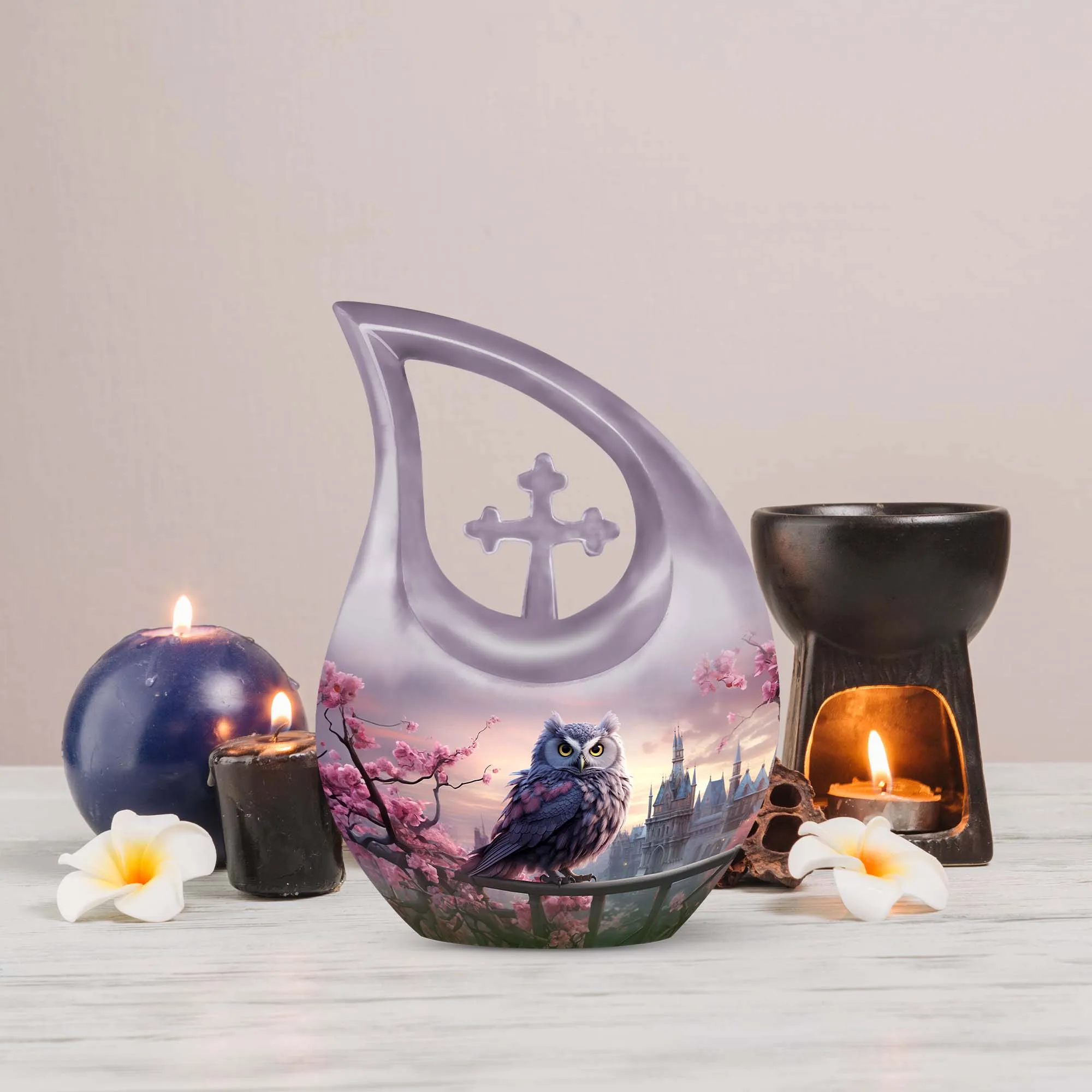 Custom Owl Tribute Personalized Memorial Urn Embracing Uniqueness
