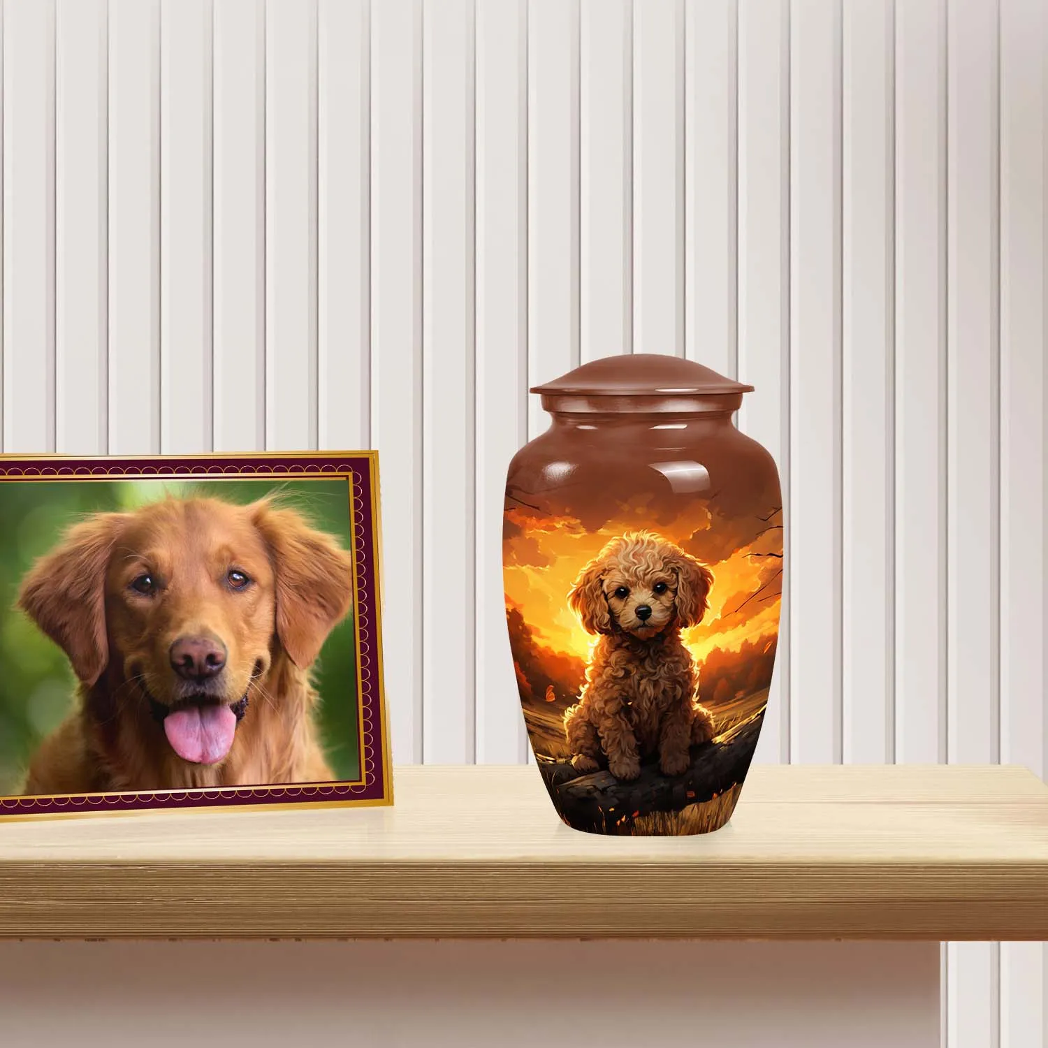 Custom Pet Cremation Urn for Poodle Dog Ashes