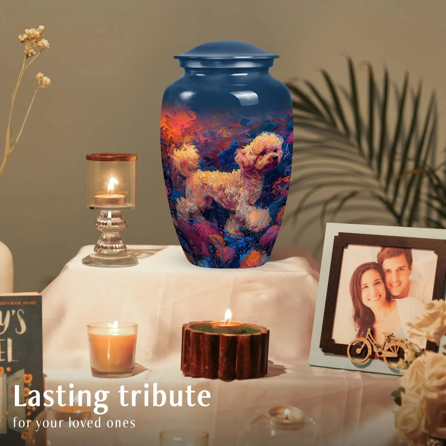 Custom Poodle Container for Pet Small Ashes