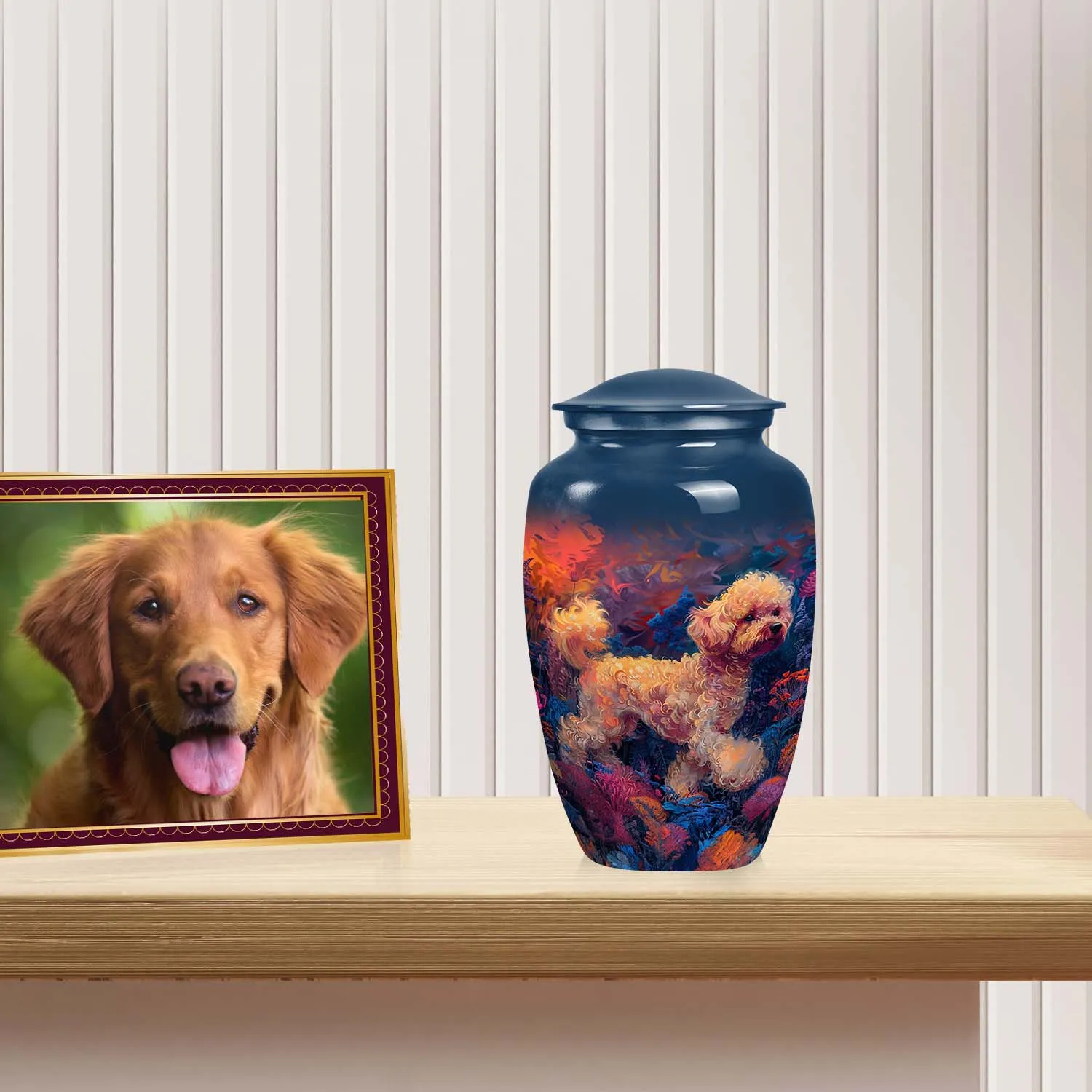 Custom Poodle Container for Pet Small Ashes