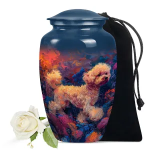 Custom Poodle Container for Pet Small Ashes