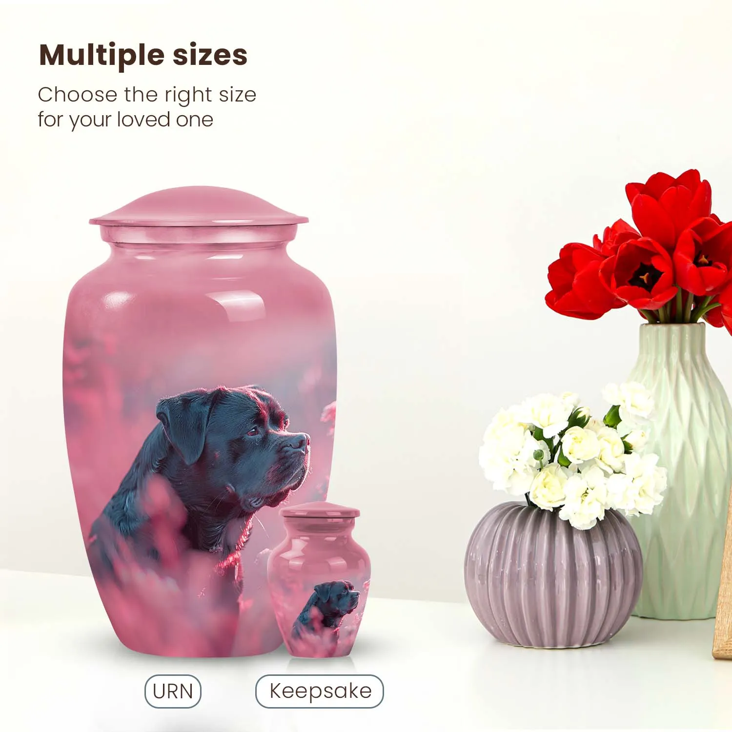 Custom Rottweiler Cremation Urn for Pet Ashes