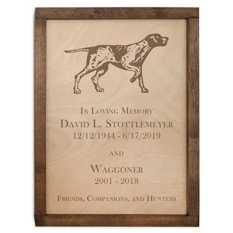Custom Wall Mounted Wood Cremation Urn Plaque - Your Text or Art