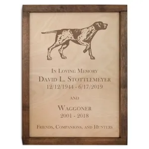 Custom Wall Mounted Wood Cremation Urn Plaque - Your Text or Art