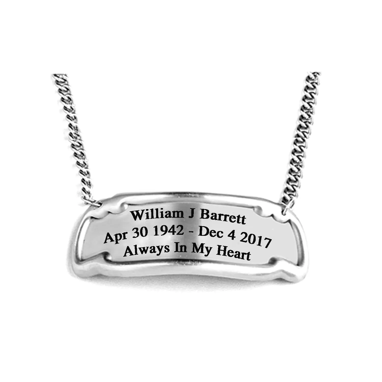 Customized Engraved Brass Name Tag for Adult Urns