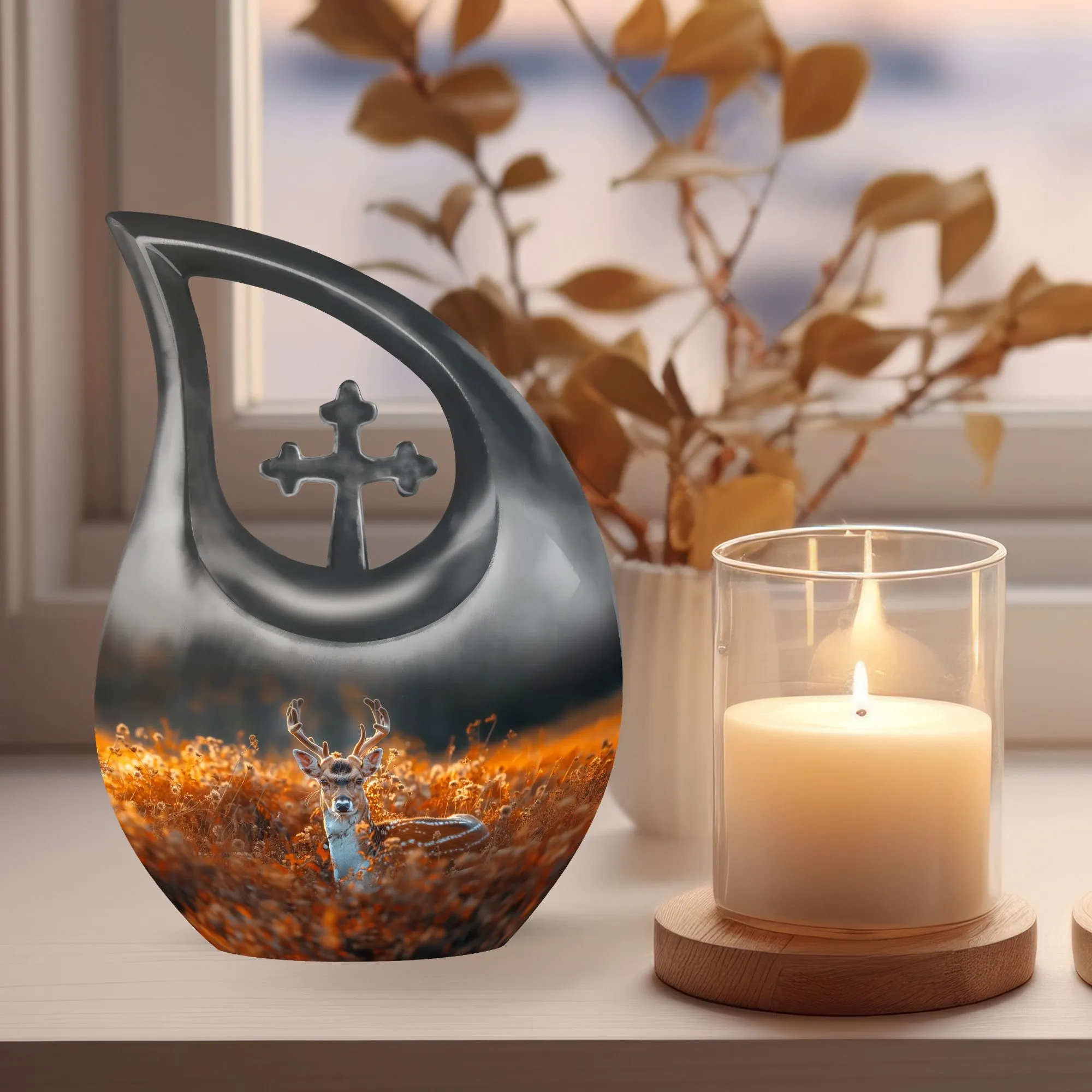 Deer Themed Cremation Urn -Affordable Solution For Memorializing